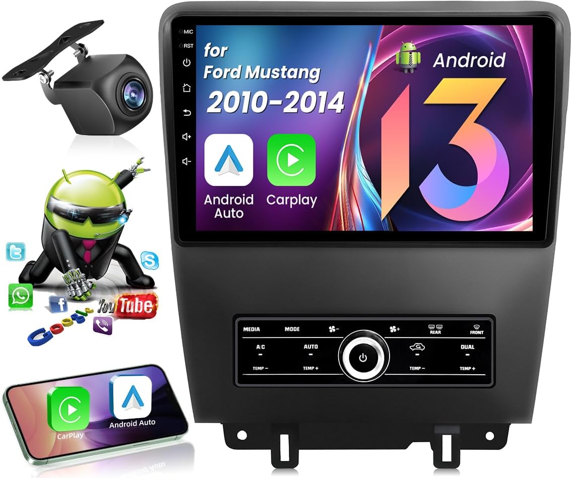 Wireless Carplay Android Auto for Ford Mustang 2010 2011 2012 2013 2014