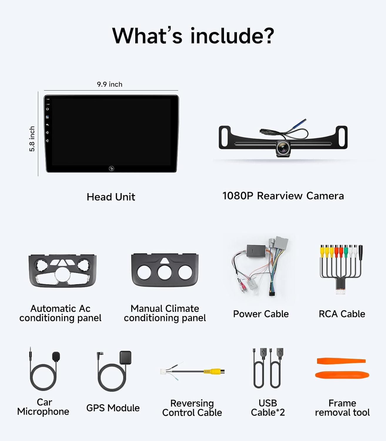 10.2 Inch Car Radio Stereo for Dodge Ram Pickup 1500 2500 3500 2013-2018, Wireless CarPlay & Android Auto, HD Touchscreen, GPS Navigation, HD Backup Camera