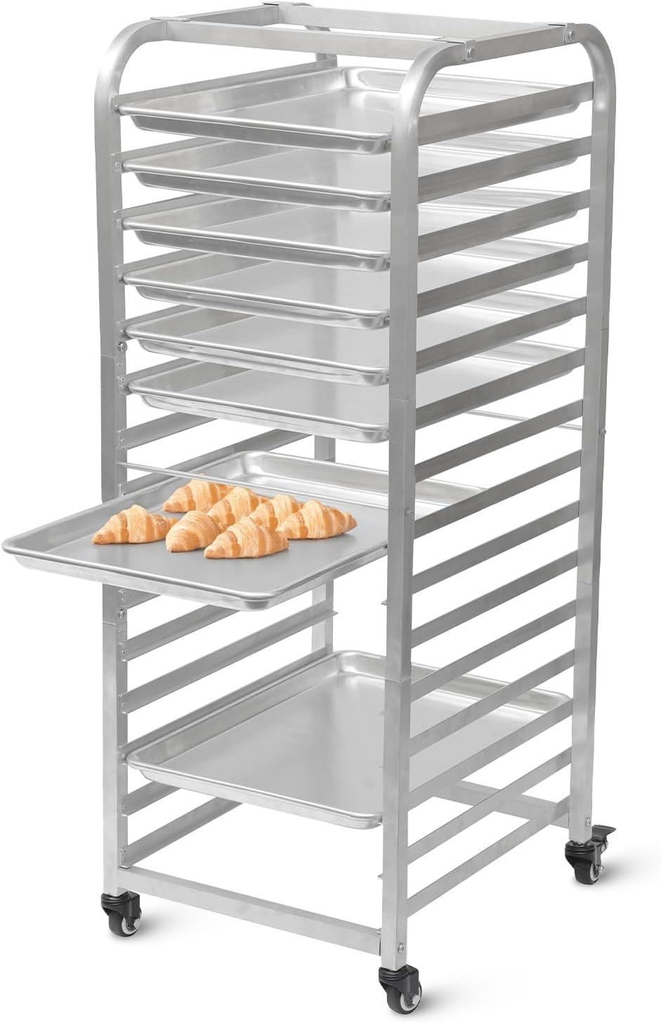 Bakery Bun Pan Speed Rack - Half Sheet Only, 15 Tiers Bakery Cart & Drying Rack on Wheels - Speedrack