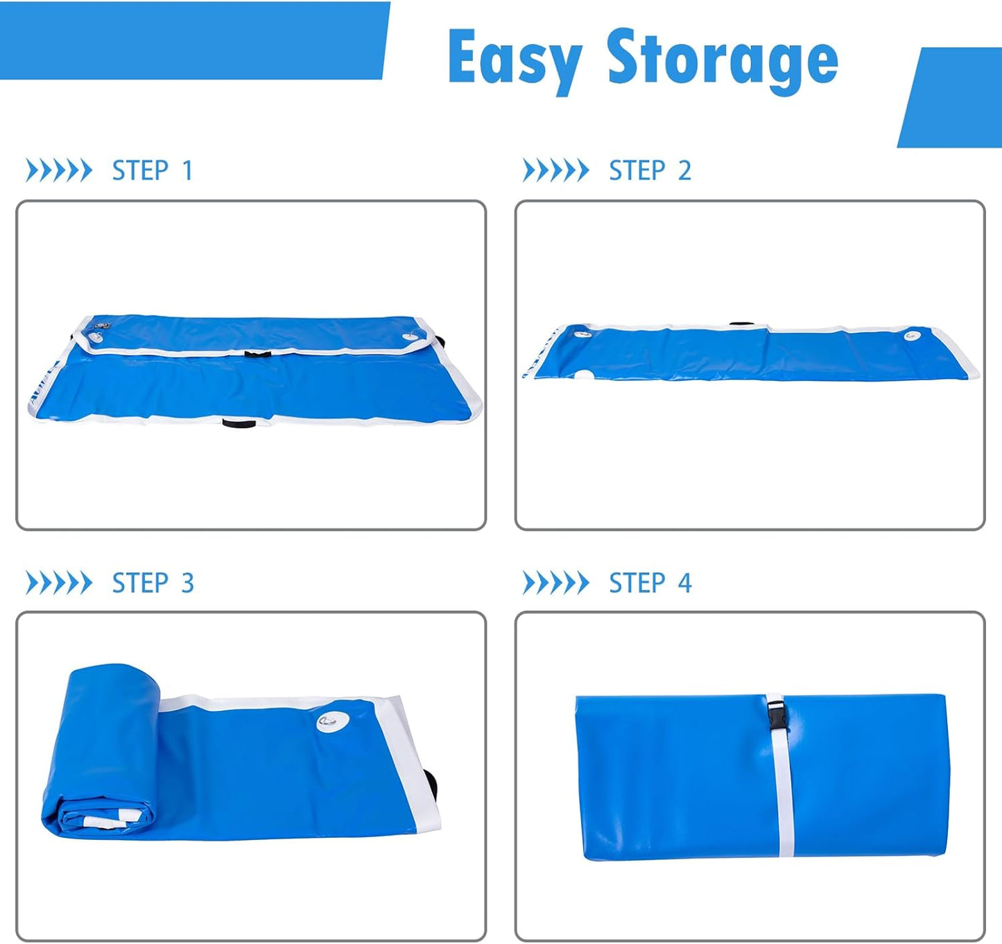 5 x 6 FT Inflatable Floating Dock for Lake, Inflatable Dock Platform with Non-Slip Surface