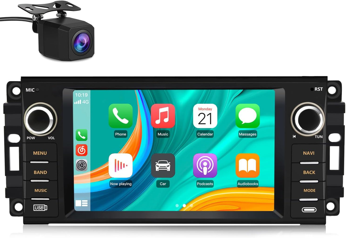 Wireless CarPlay Andriod Auto for Jeep Wrangler JK Compass Patriot/Chrysler/Dodge RAM Charger