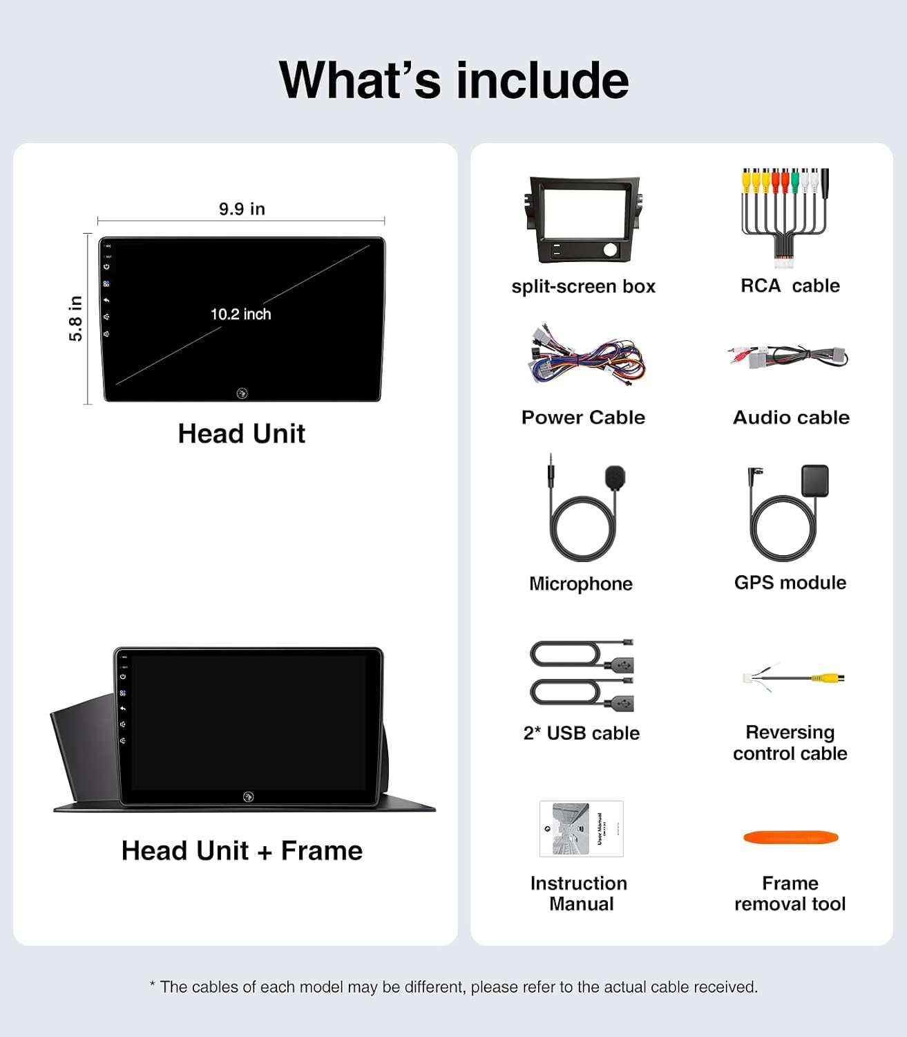 Car Stereo for Honda Accord (2013-2017), 10" Touchscreen Radio Replacement with Wireless CarPlay, Android Auto, GPS Navigation, Bluetooth