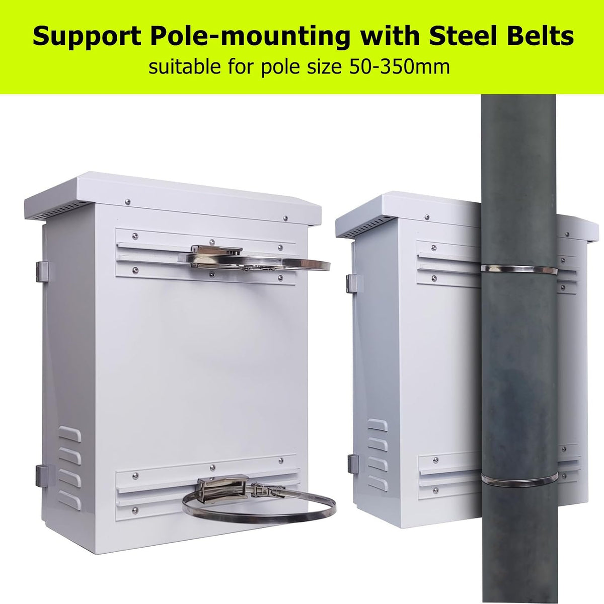 Steel Outdoor IT Electrical Enclosure Box with Wall/Pole Mount 9X11.5X5.8