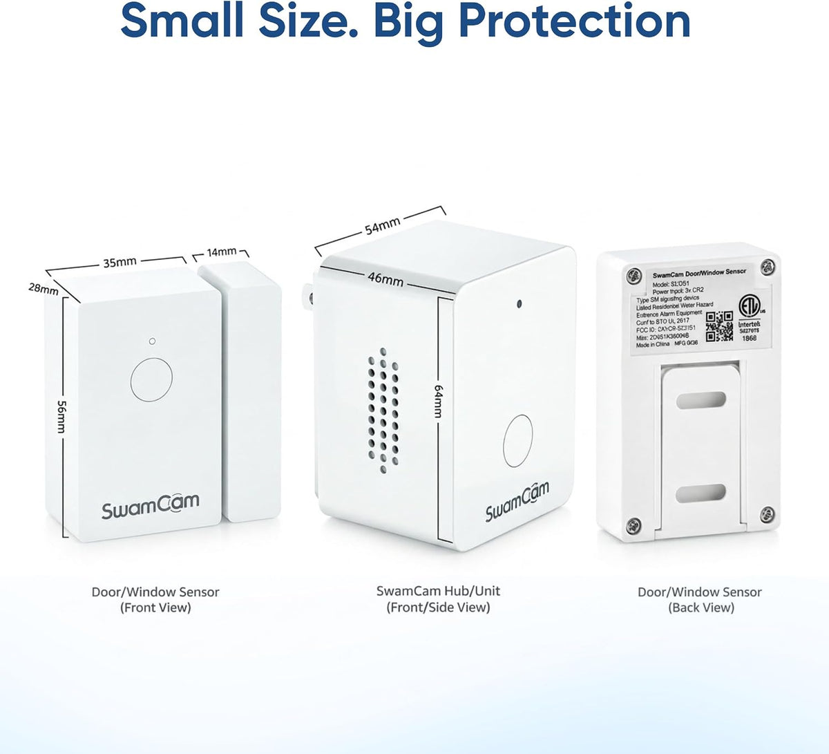 SwamCam Door & Window Sensor Pool Alarm Hub System – Certified to UL2017