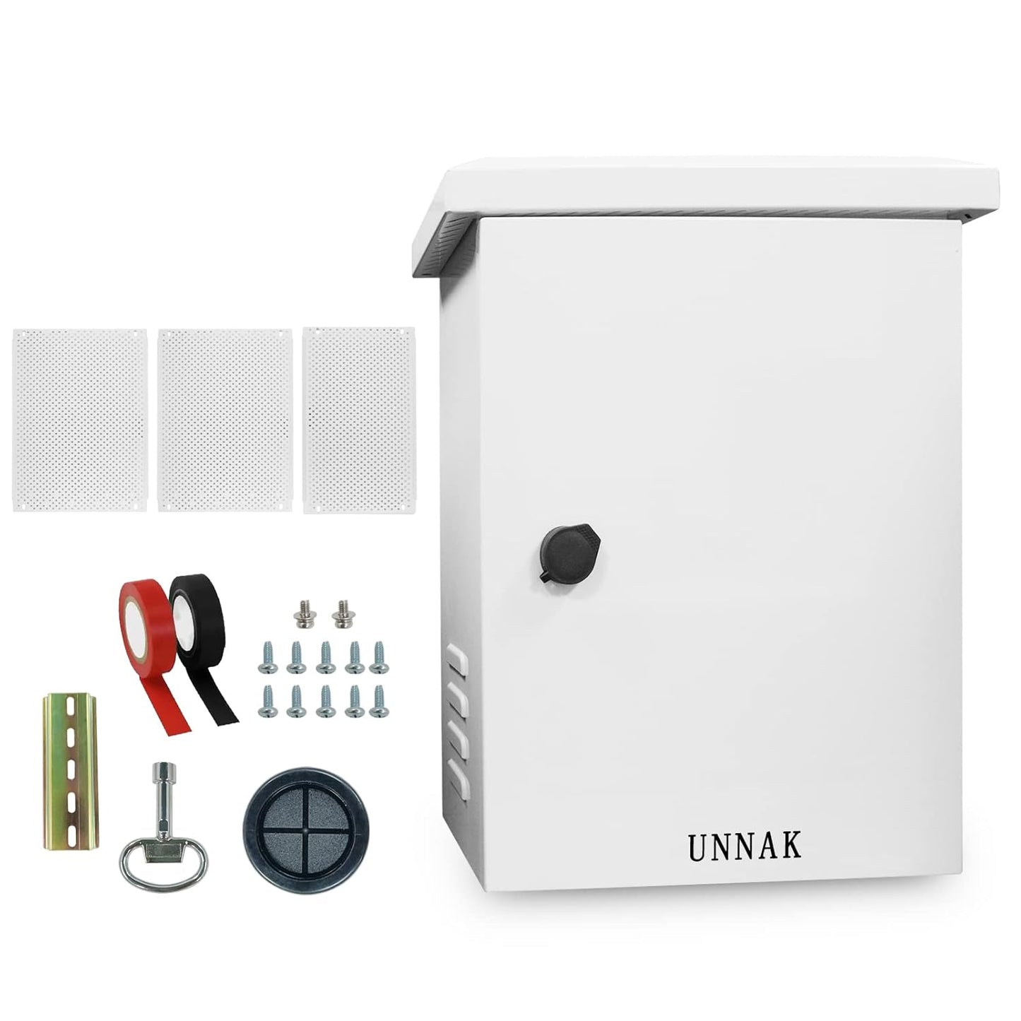 Outdoor Electrical Equipment Enclosure Box - 19.7x15.7x11.8" Outdoor Network Weatherproof Exterior Box Ventilated Enclosure hinged Outdoor
