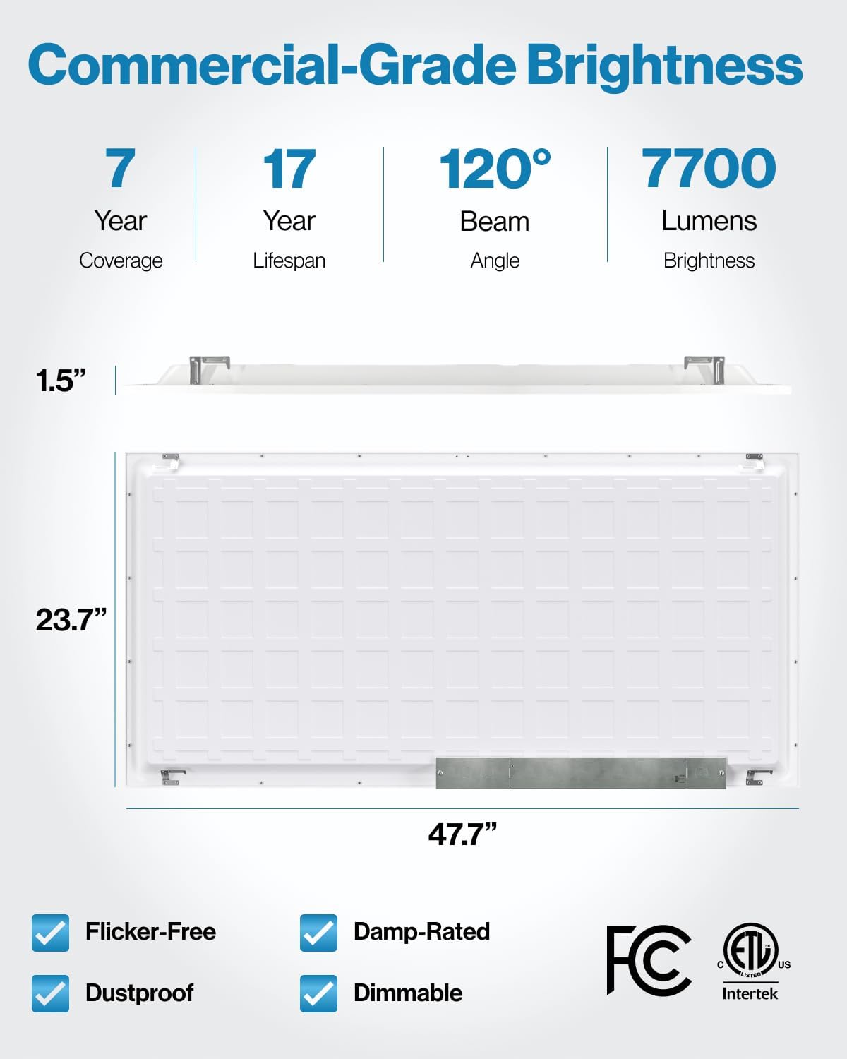 Sunco 3 Pack 2x4 LED Flat Panel Lights, 7700LM High Brightness, 40W/50W/60W & 4000K/5000K/6000K Selectable, Dimmable 0-10V, Dustproof Back-Lit Drop