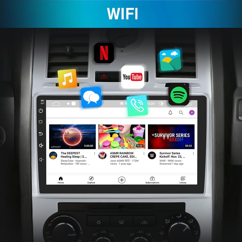 AWESAFE Car Radio Stereo Andriod 12 for Chrysler 300C 2004-2011 with GPS Navigation Apple CarPlay Andriod Auto (with Backup Ca