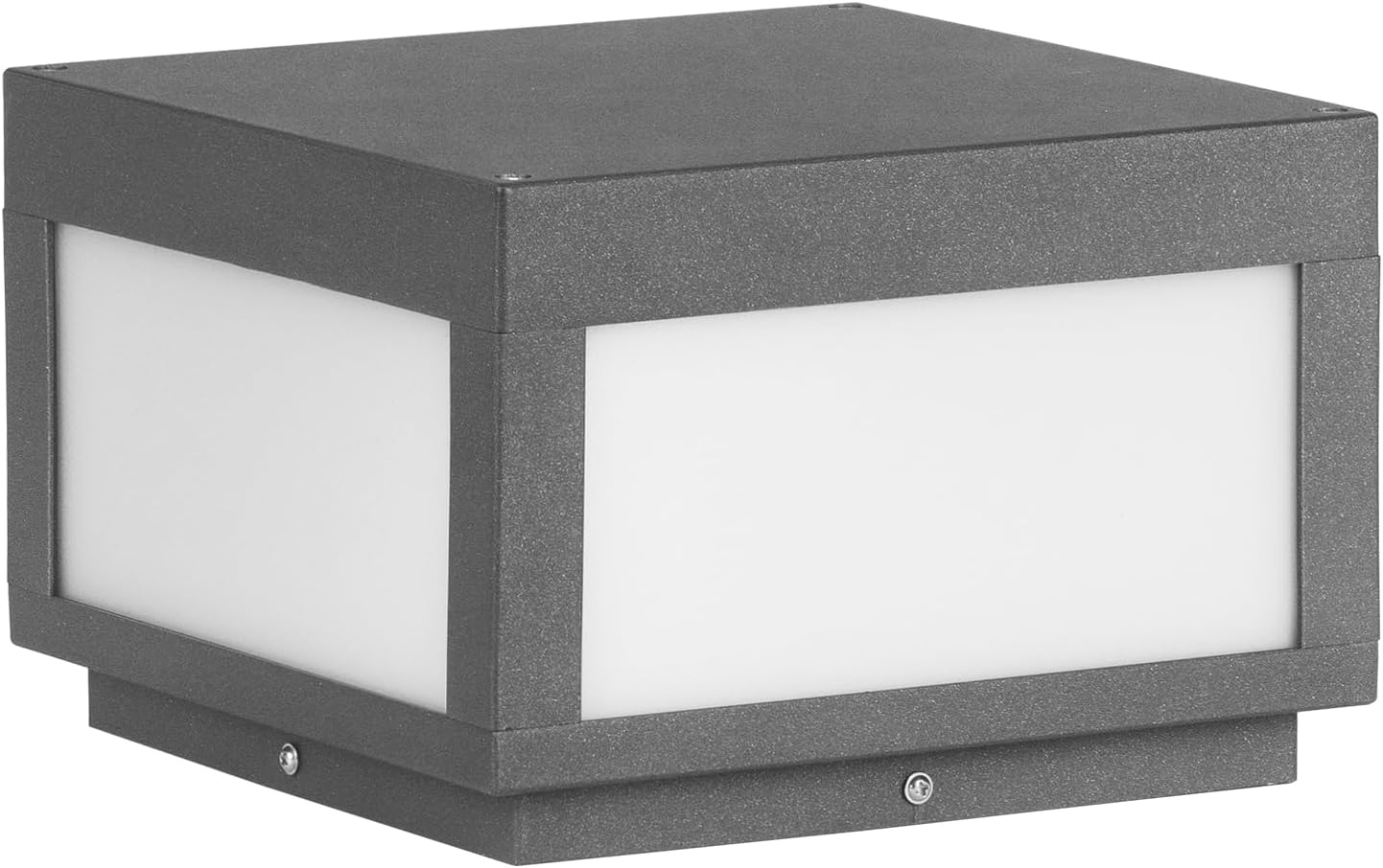 VZVI Modern Post Light, 9.84" Pillar Lights Outdoor IP65 Waterproof Fence Cap Deck Lamp, 3000K Luxury LED Column Lights Hard Wired Landscape