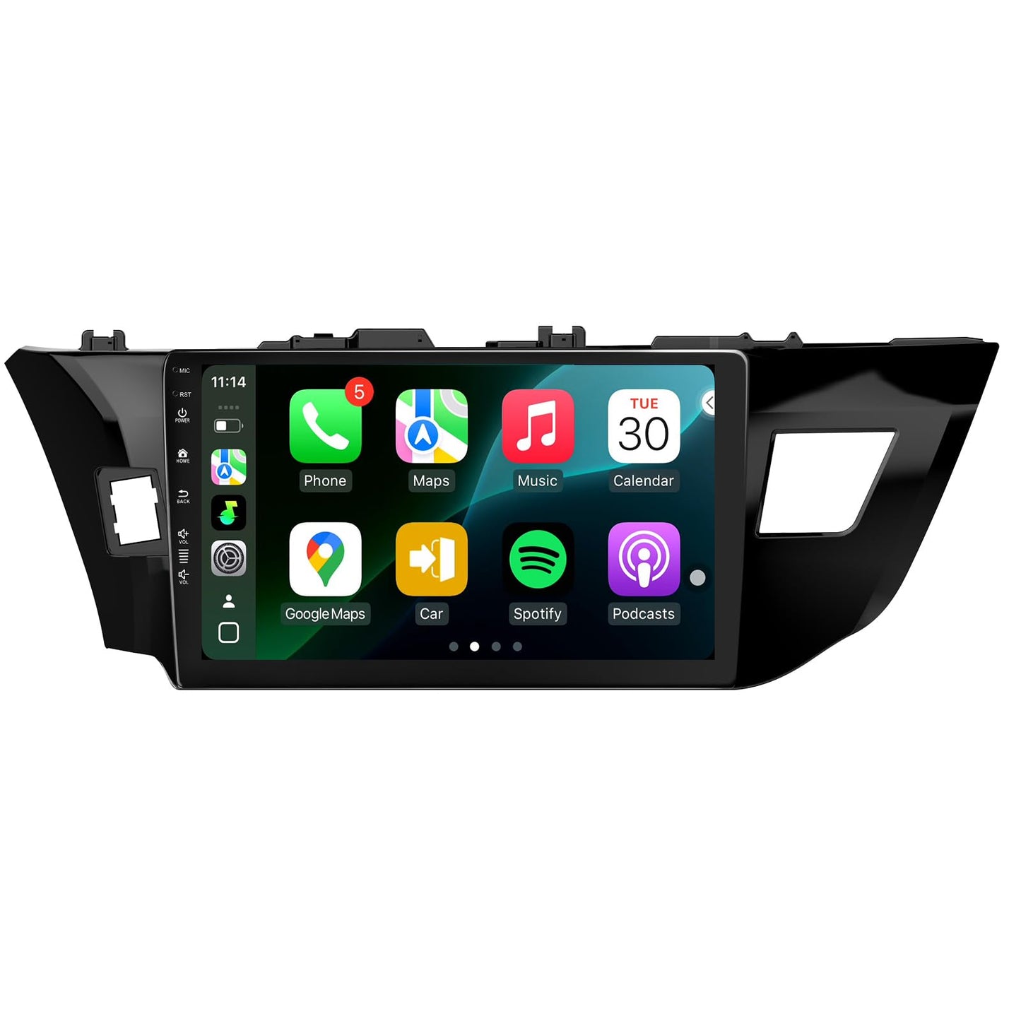 Car Radio Stereo for Toyota Corolla 2014-2016, Android 13 Wireless CarPlay Android Auto, Head Unit HD Touchscreen, QLED/Bluetooth/SWC/GPS Navigation/FM/Wifi/1080P Rearview Camera (Corolla14-2+64)