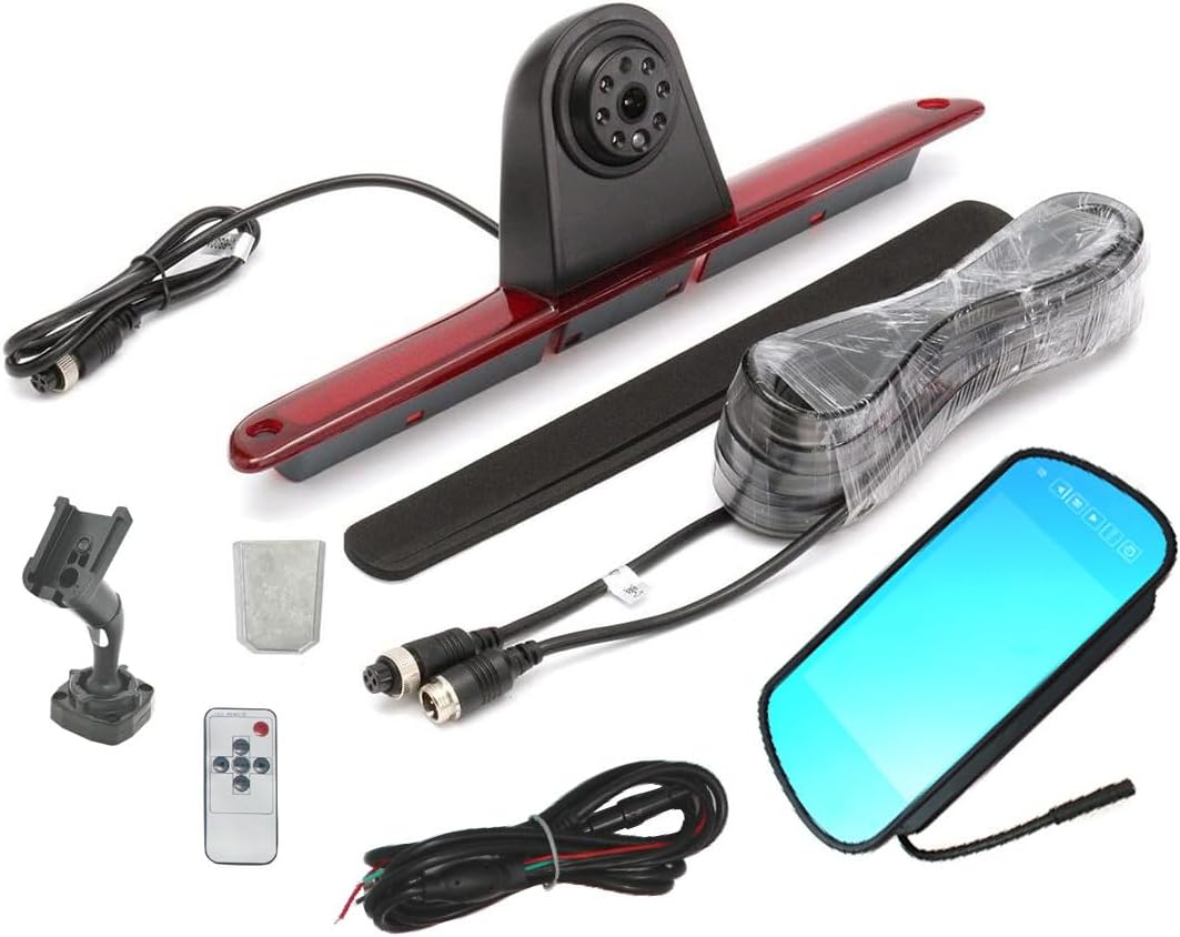 Brake Light Backup Camera Compatible with Dodge Benz Sprinter W906 2007-2022 /V W Crafter Vans 2007-2016/Freightliner Sprinter 2001-2021(with Monitor)