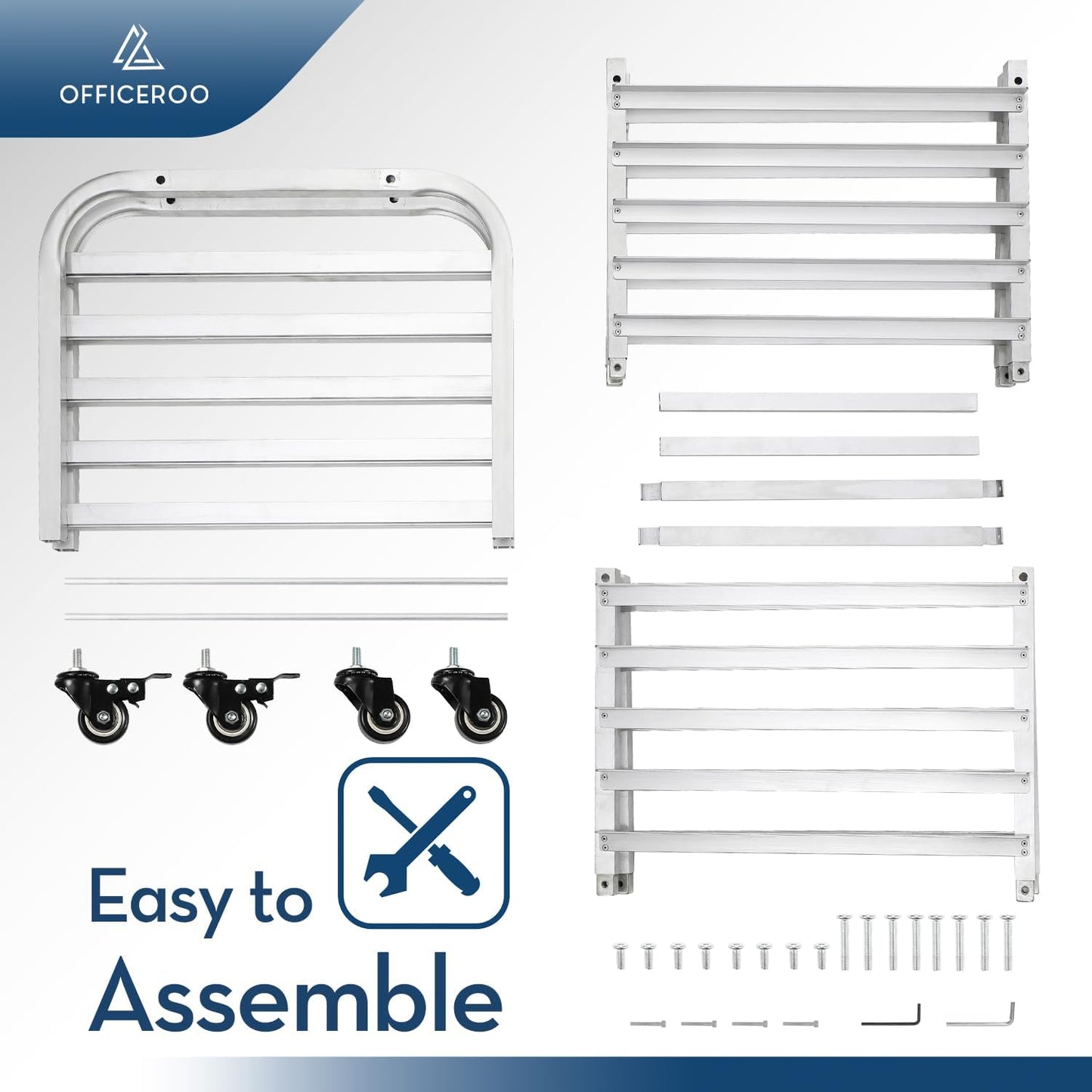 Bakery Bun Pan Speed Rack - Half Sheet Only, 15 Tiers Bakery Cart & Drying Rack on Wheels - Speedrack
