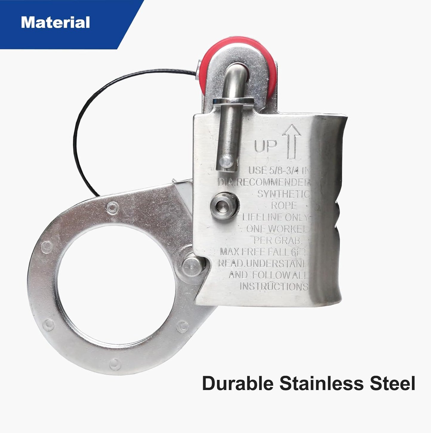 Fall Arrest Fall Protection Automatic Energy Absorbing Rope Grab,Used with 5/8' - 3/4' Comply to ANSI/OSHA