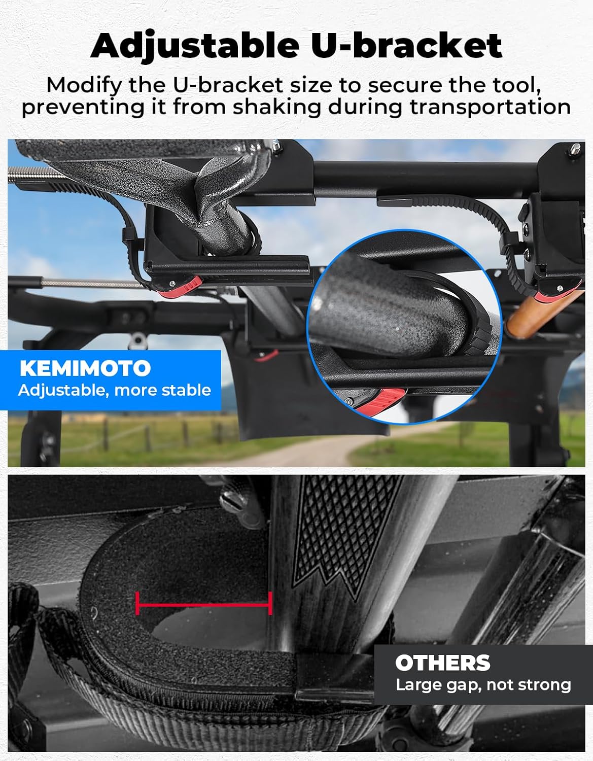 UTV Overhead Hunting Tool Holder Rack, Hunting Tool Holder Roof Mounted Bow Rack for 21 in - 28 in Roll Bars