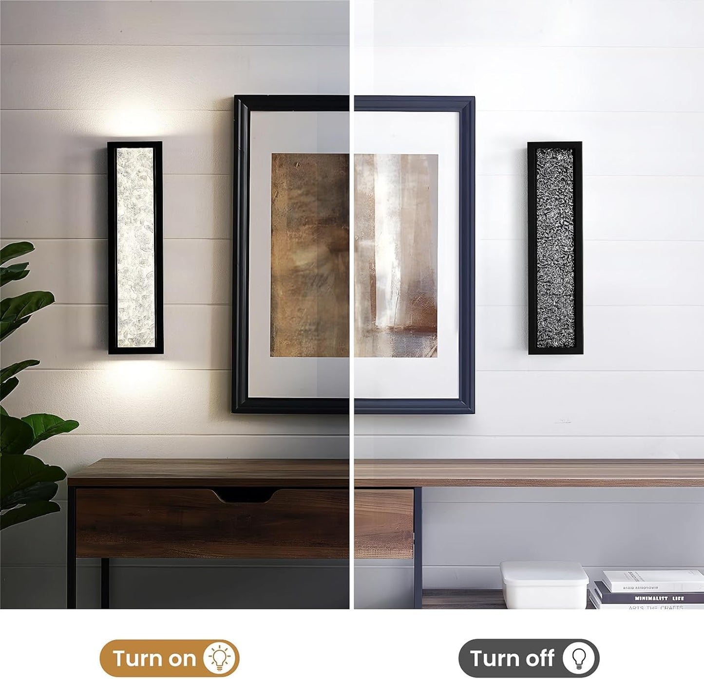 Modern Outdoor Wall Light Fixture, 2-pack, 18-inch