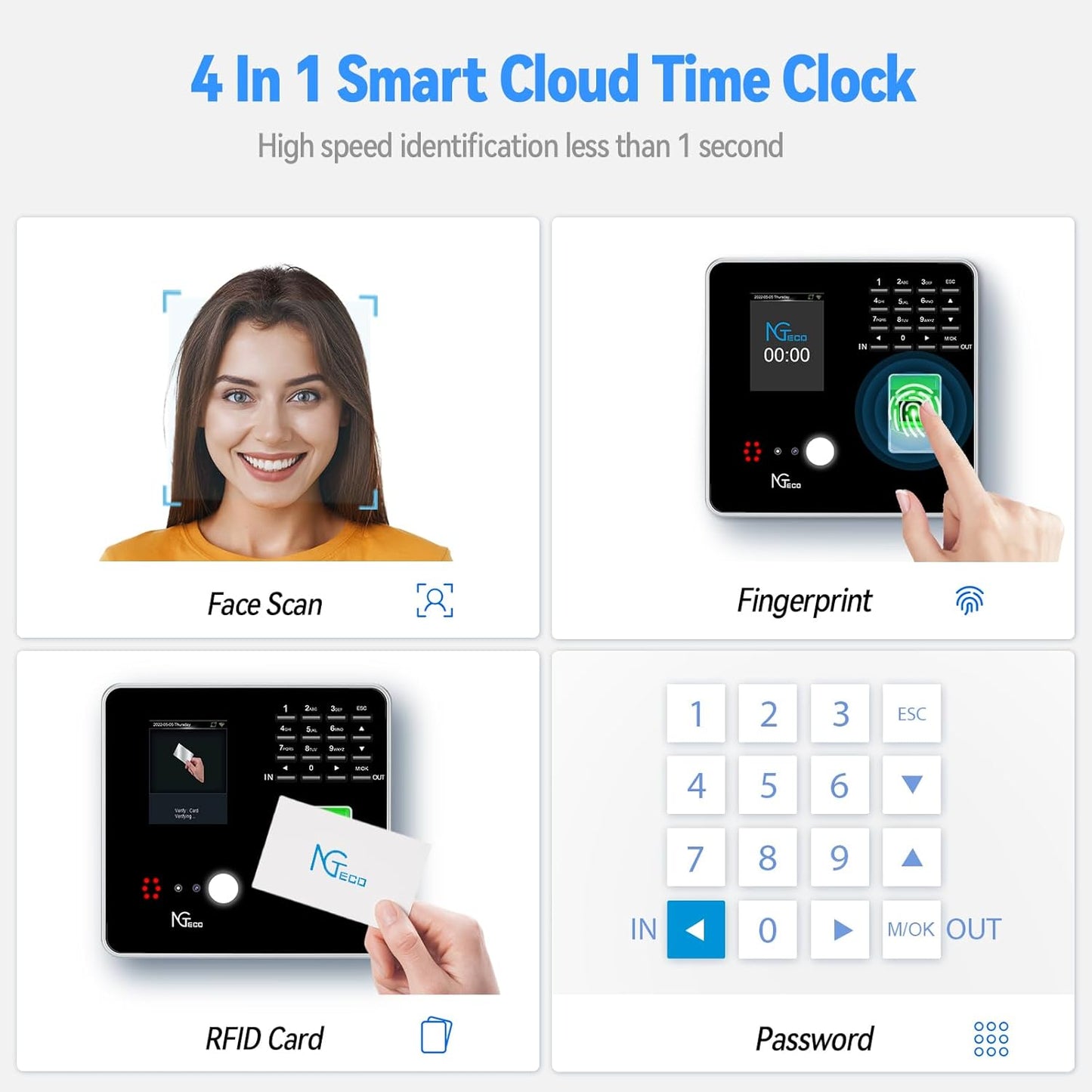 Cloud Time Clock Remote Control 2.4GHz WiFi Time Clock