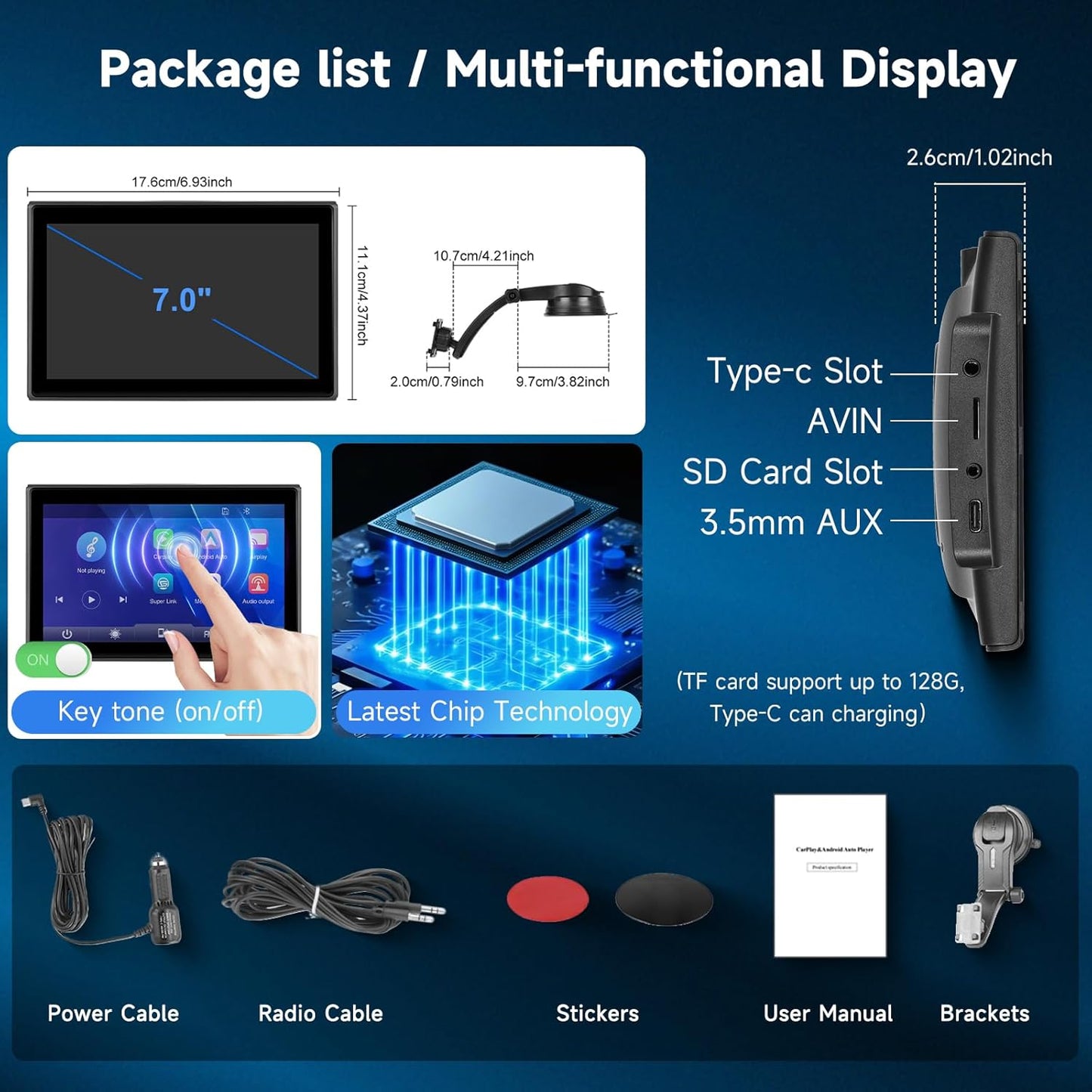 Portable Apple Carplay Screen for Car