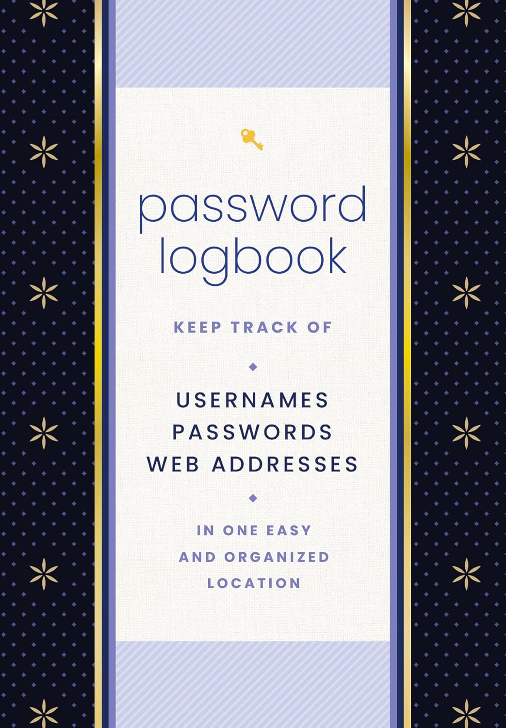 Password Logbook (Black & Gold): Keep Track of Usernames, Passwords, Web Addresses