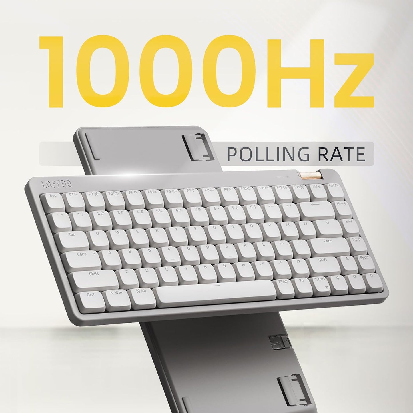 Flow Lite 84 Keys Low Profile Mechanical Keyboard, 75% Swappable Rechargeable Wireless Keyboard with 2.4G Receiver, Bluetooth and Wired Connection