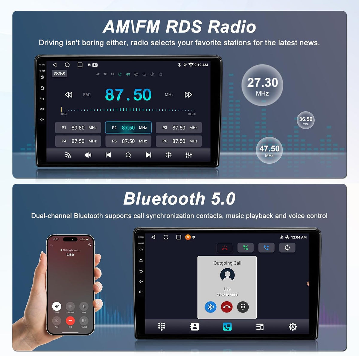 64GB Android 13 Car Radio Stereo for 2013-2018 Toyota RAV4, Plug and Play 10.2", 4Core 2+64GB