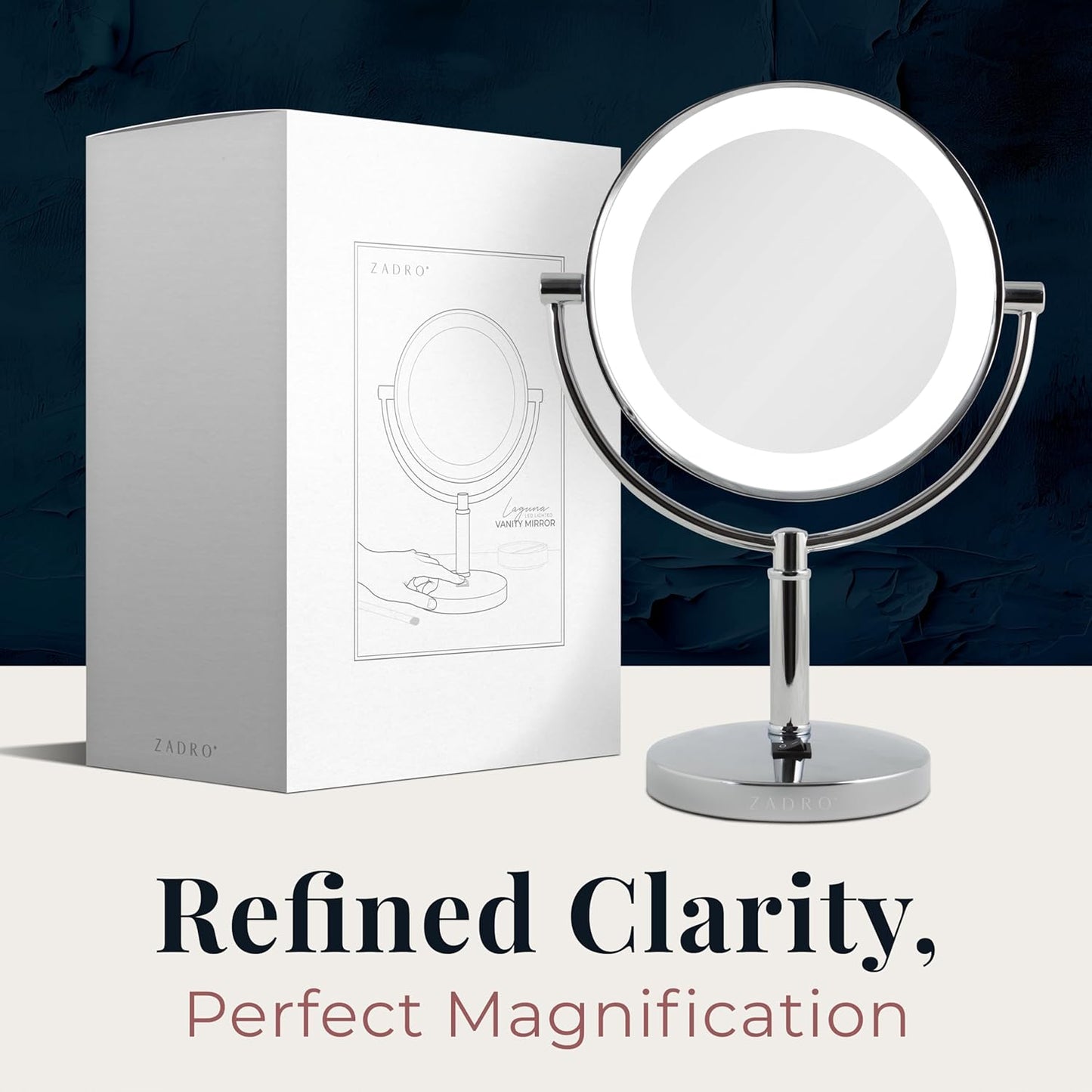 Zadro Laguna 11' Makeup Mirror with Lights and Magnification LED