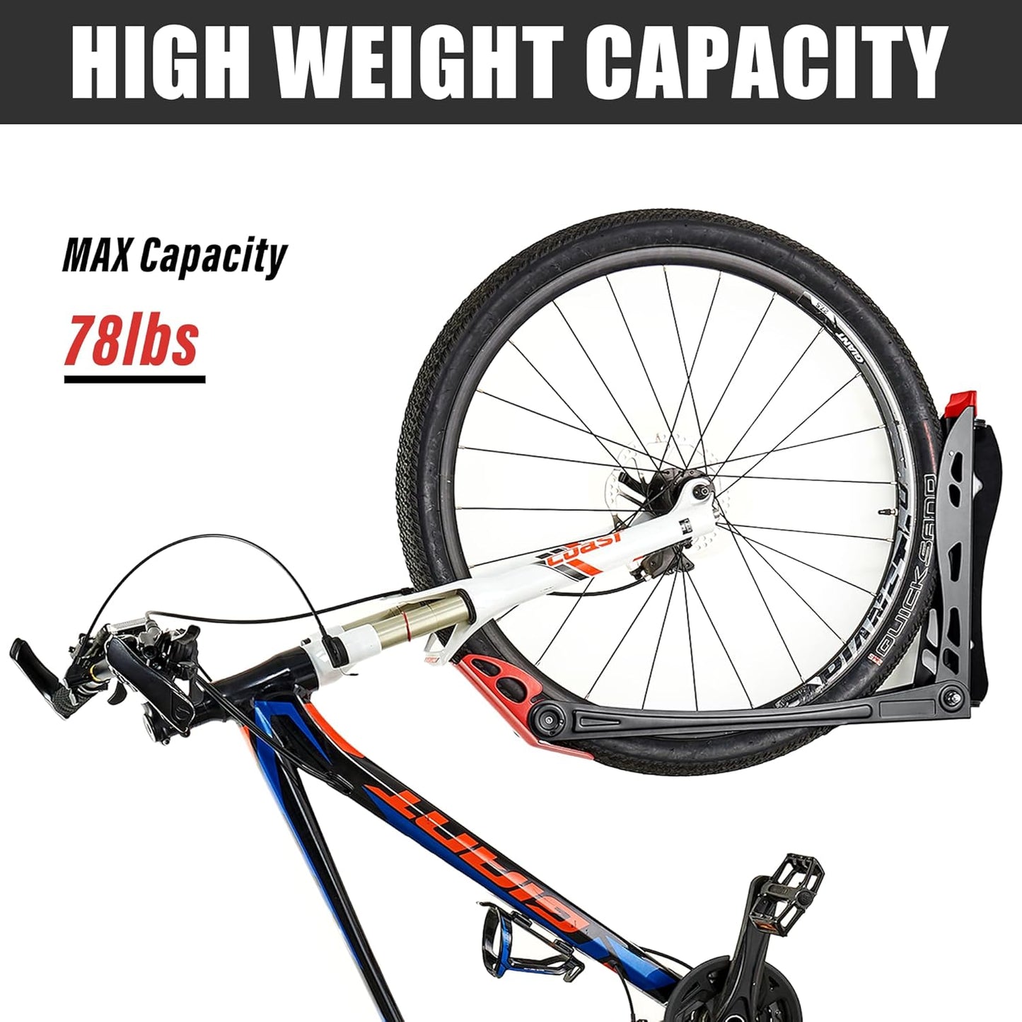 Swivel Bike Rack, Wall Mounted Bike Storage System, Space Saving for Home and Garage, 4 Pack (4pack)