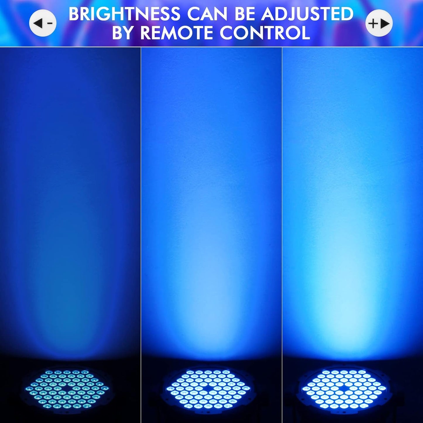 90W 60LEDs Par Lights 4Pack - RGB Stage Par Lights Sound Activated by Remote & DMX Control Uplights