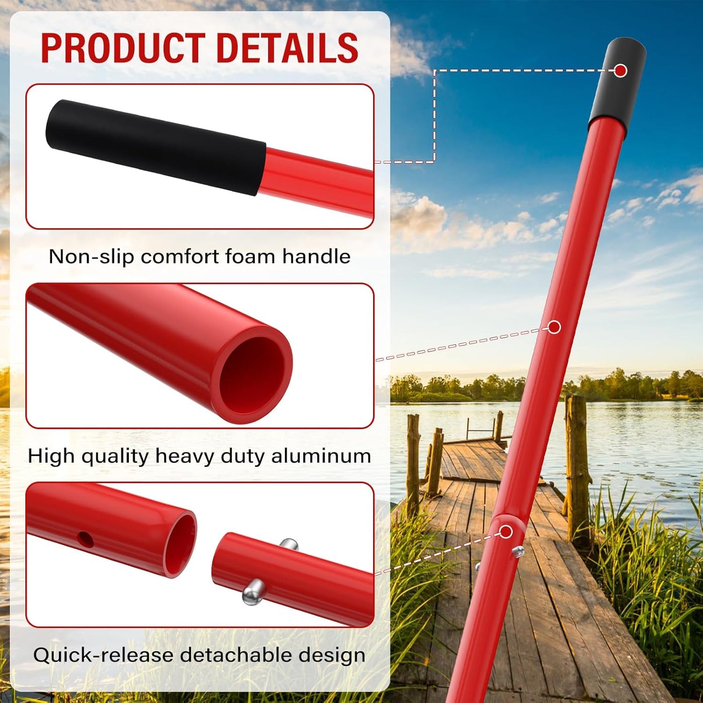 Extra Large Aquatic Weed Rake Heavy Duty Aluminum Pond Rake
