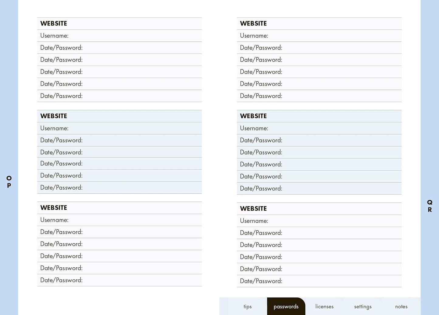Password Logbook (Black & Gold): Keep Track of Usernames, Passwords, Web Addresses