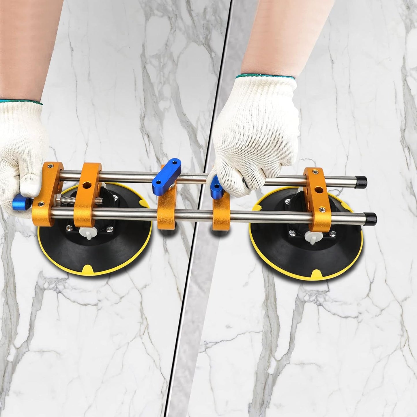 2 Pack Seamless Seam Setter with 6 inch Vacuum Suction Cups, Granite Seam Setter for Countertop Joining & Leveling, Seam Joiner for Stone,
