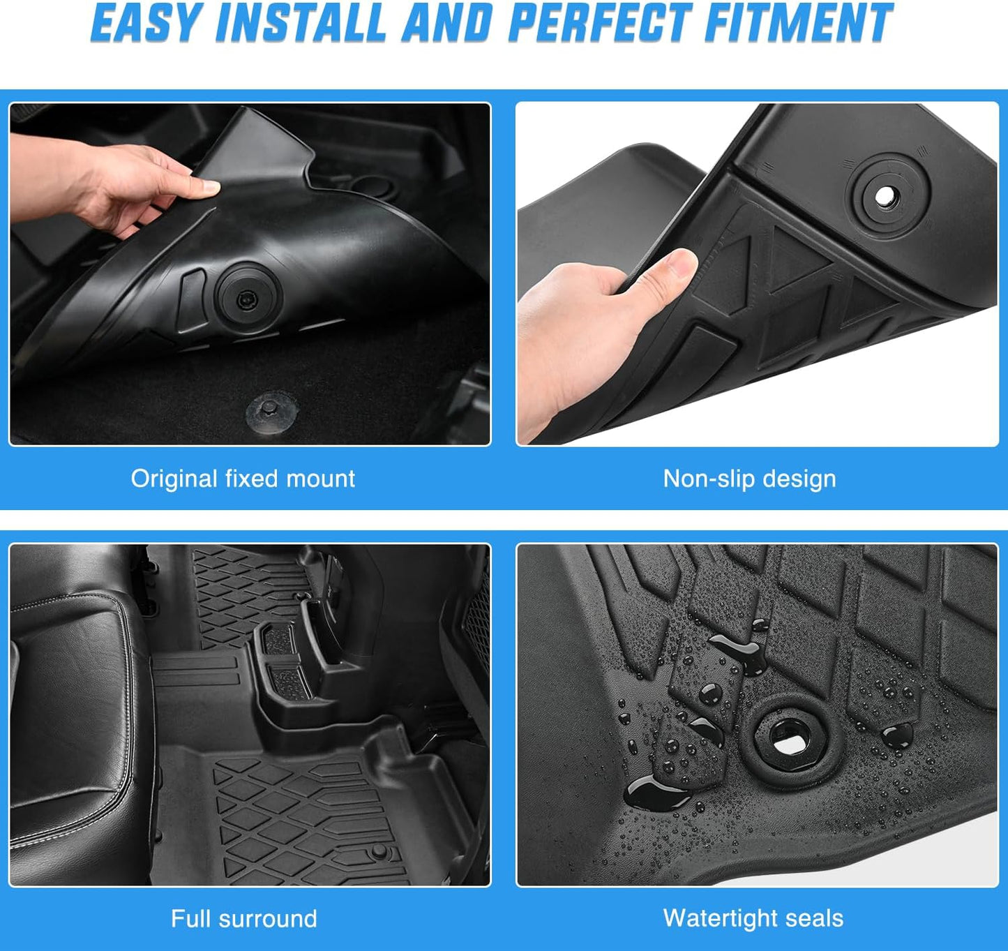 TPE Floor Mats for Chevy Equinox/GMC Terrain 2018 2019 2020 2021 2022 2023 2024