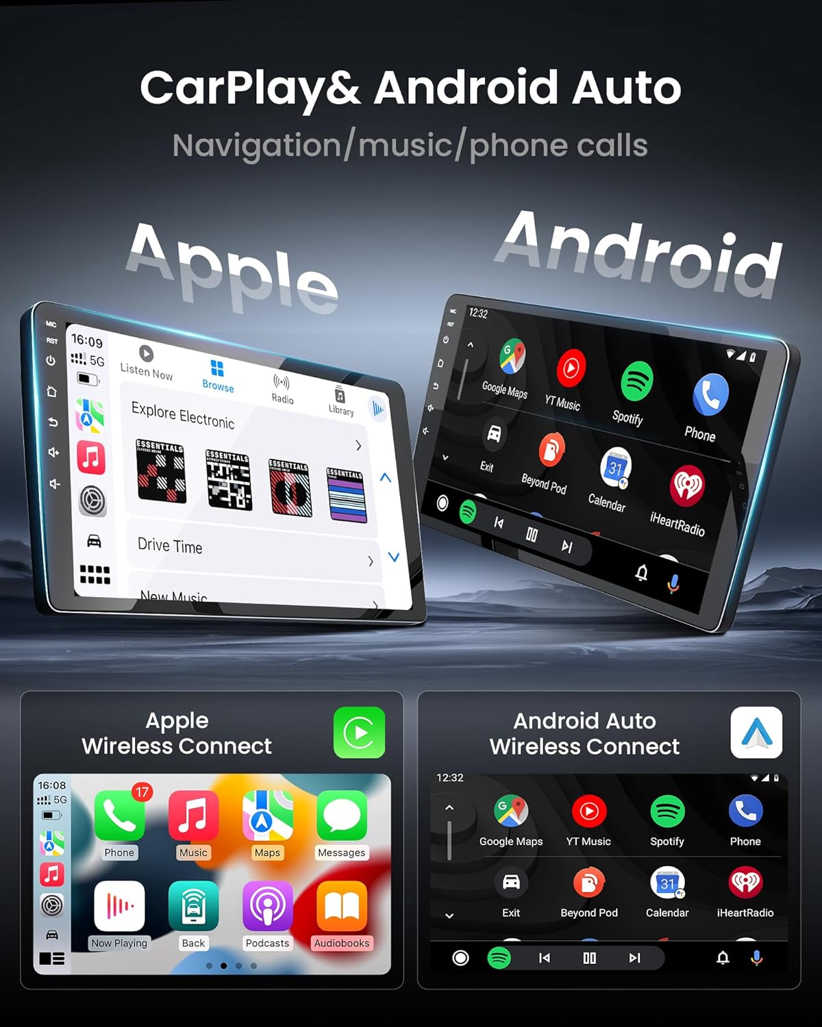 Wireless Carplay Android Auto for Ford Mustang 2010 2011 2012 2013 2014
