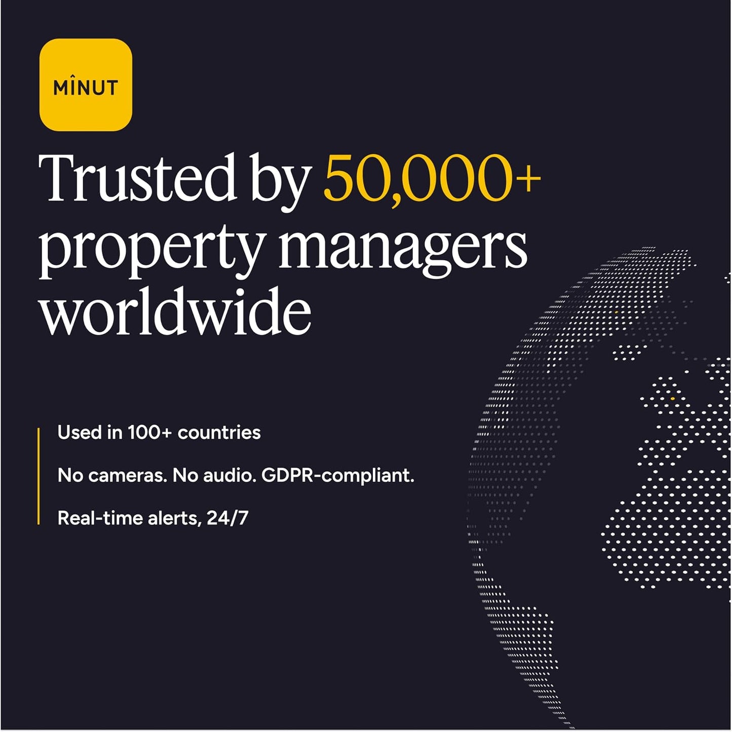 Minut M3 Sensor | Noise, Occupancy & Climate Monitoring in Real Time, for Short Term Rental Hosts | Subscription Required, 12 Months Included