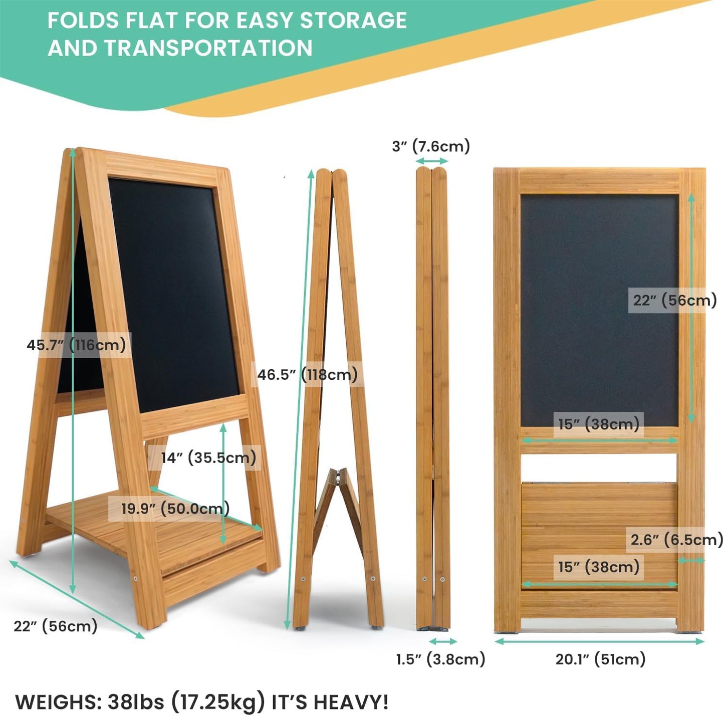 Weatherproof Outdoor Use A-Frame Chalkboard