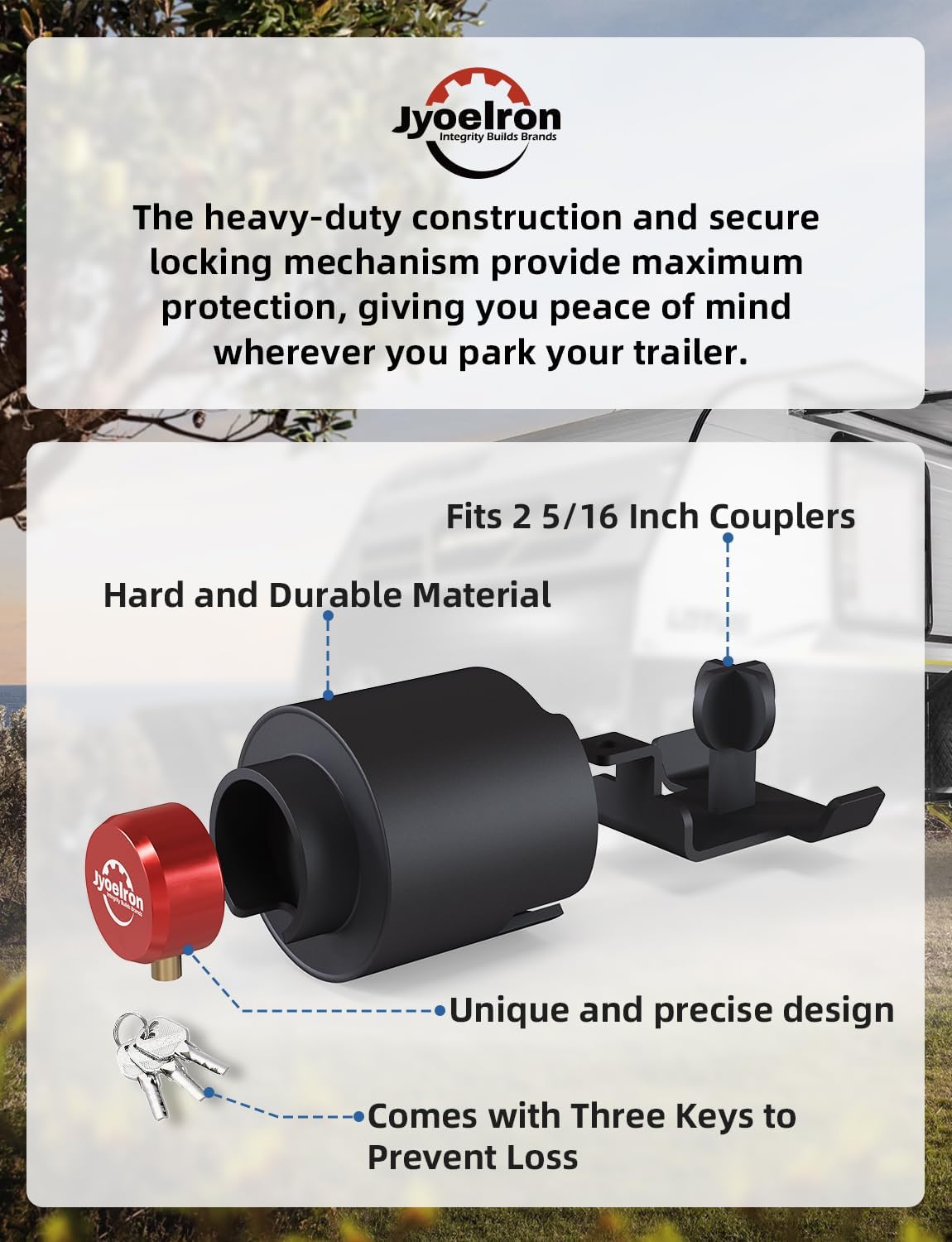 Trailer Lock Fits 2 5/16 Inch Coupler