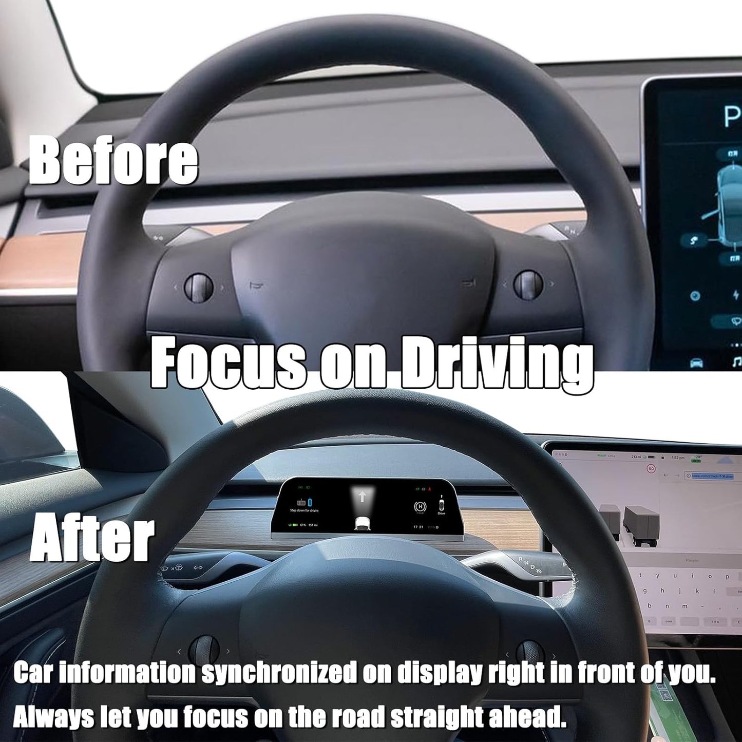 Tesla Head Up Display for Model Y/3