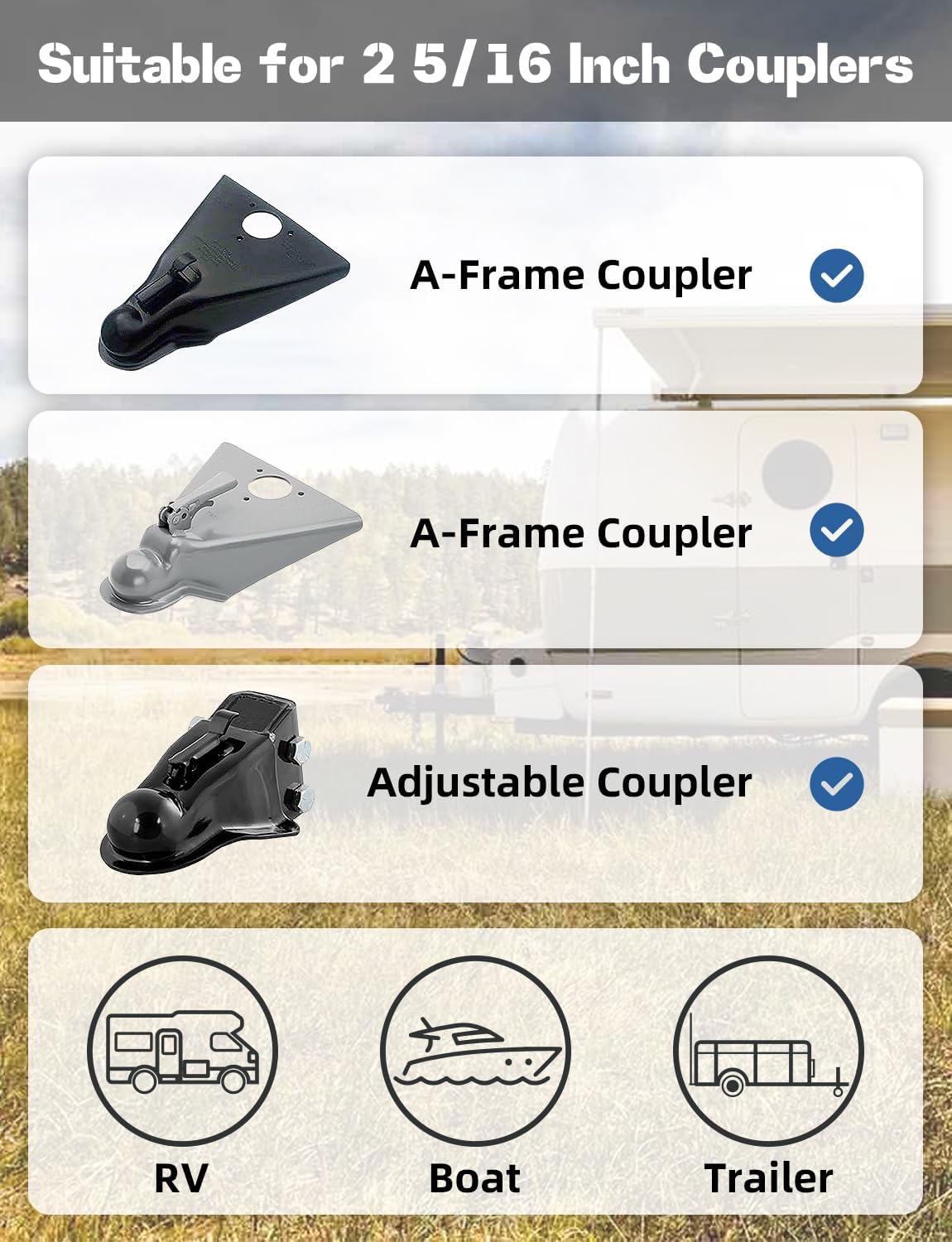 Trailer Lock Fits 2 5/16 Inch Coupler