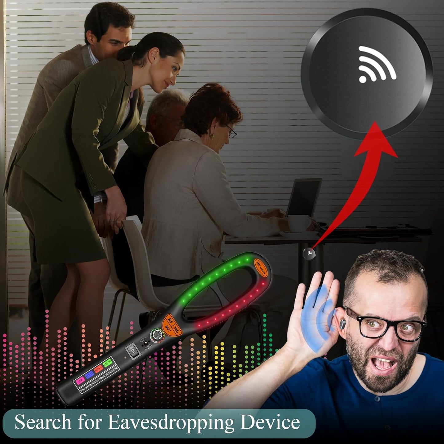 Hidden Camera Detector, Bug Sweeper, Camera Finder Listening Device Scanner Personal Privacy Protection