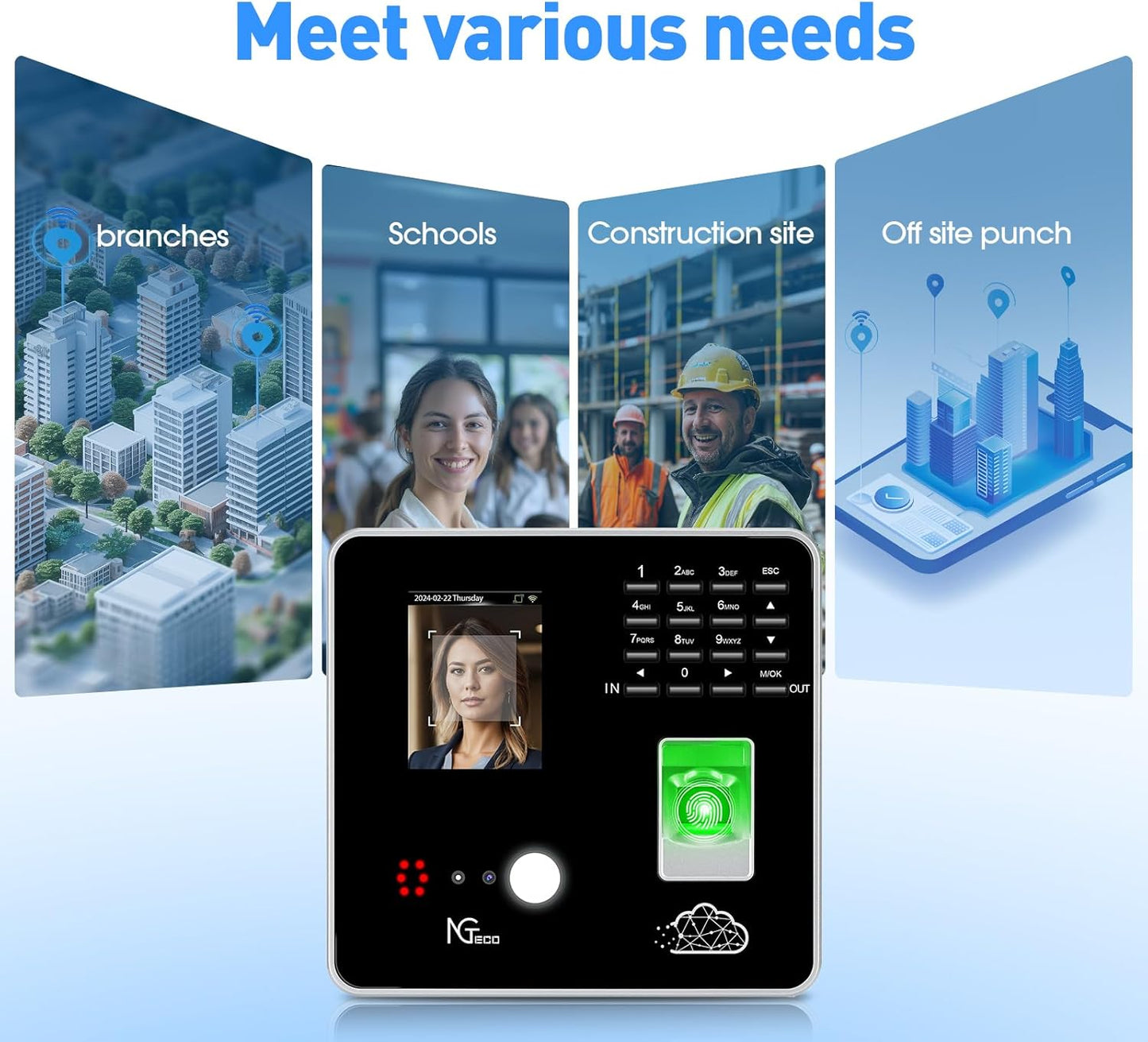 Cloud Time Clock Remote Control 2.4GHz WiFi Time Clock