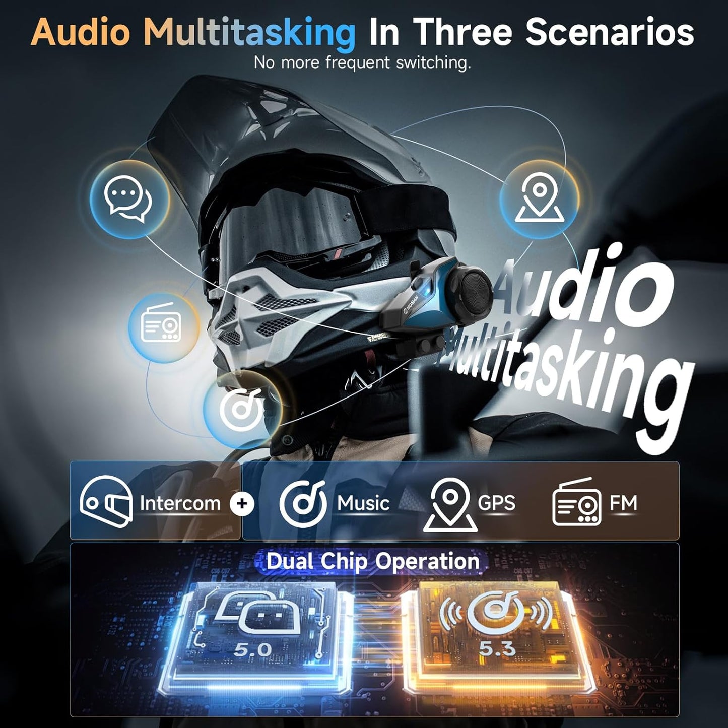 Motorcycle Intercom Headset