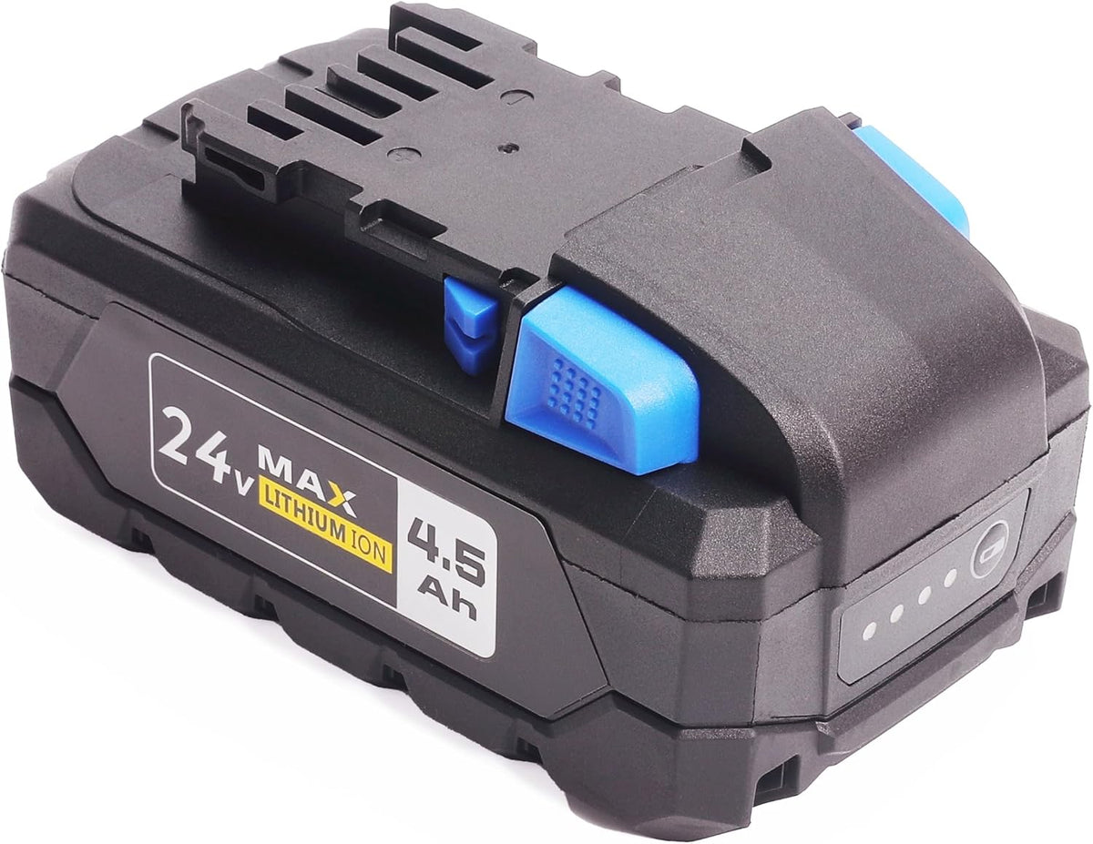 24V 4.5AH Replacement Li-Ion Battery and 85W Fast Charger Compatible with Kobalt24V Max Cordless Power Tools, for KB 424-03