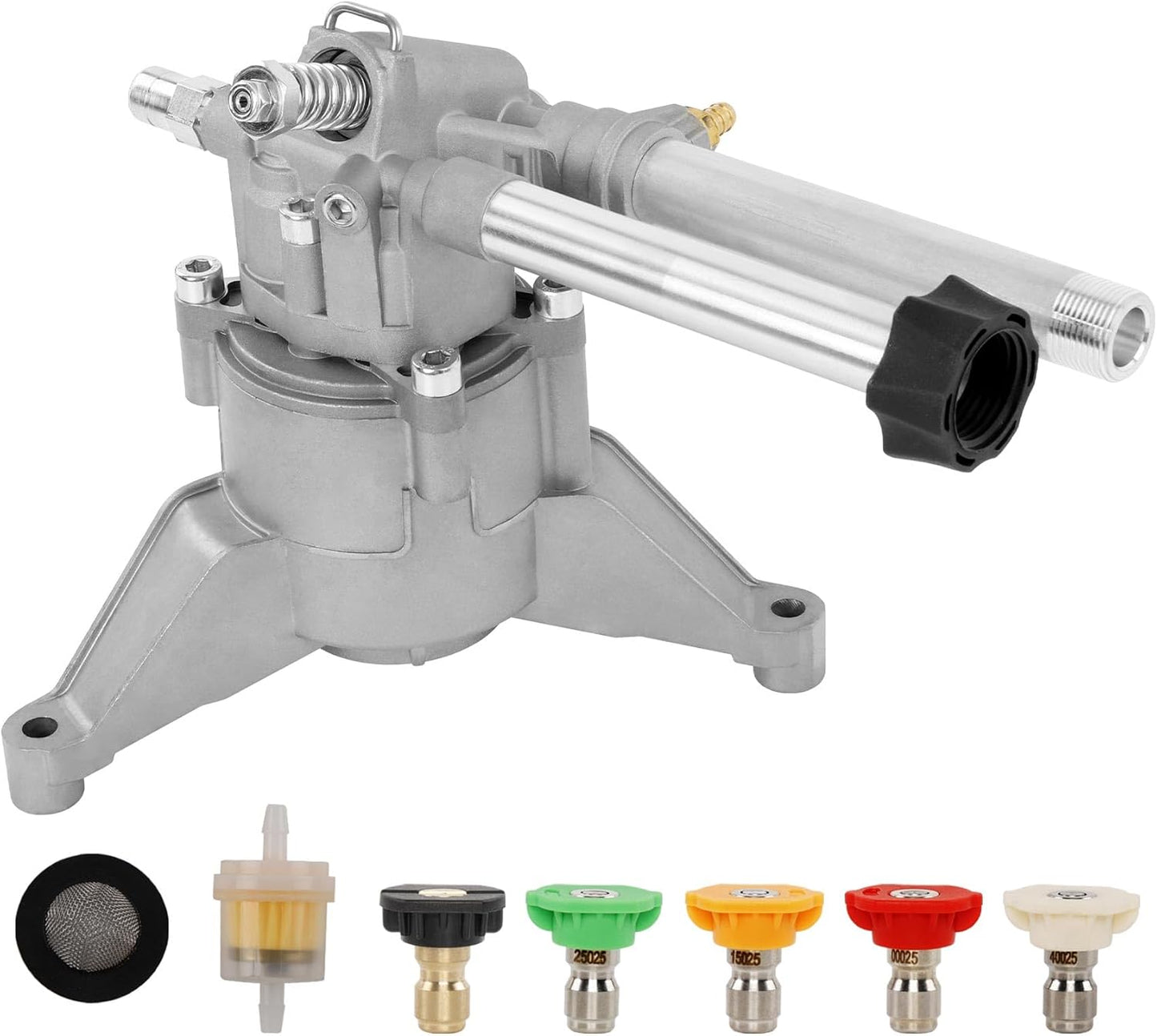 Pressure Washer Pump with 5 Nozzle Fits for SRMW22G26-EZ 2.2G24, 2.2 2.5 GPM 2600-3000 PSI 7/8" Shaft Vertical for TroyBilt, Karcher, Craftsman, Generac for Most 4-7 HP Engines