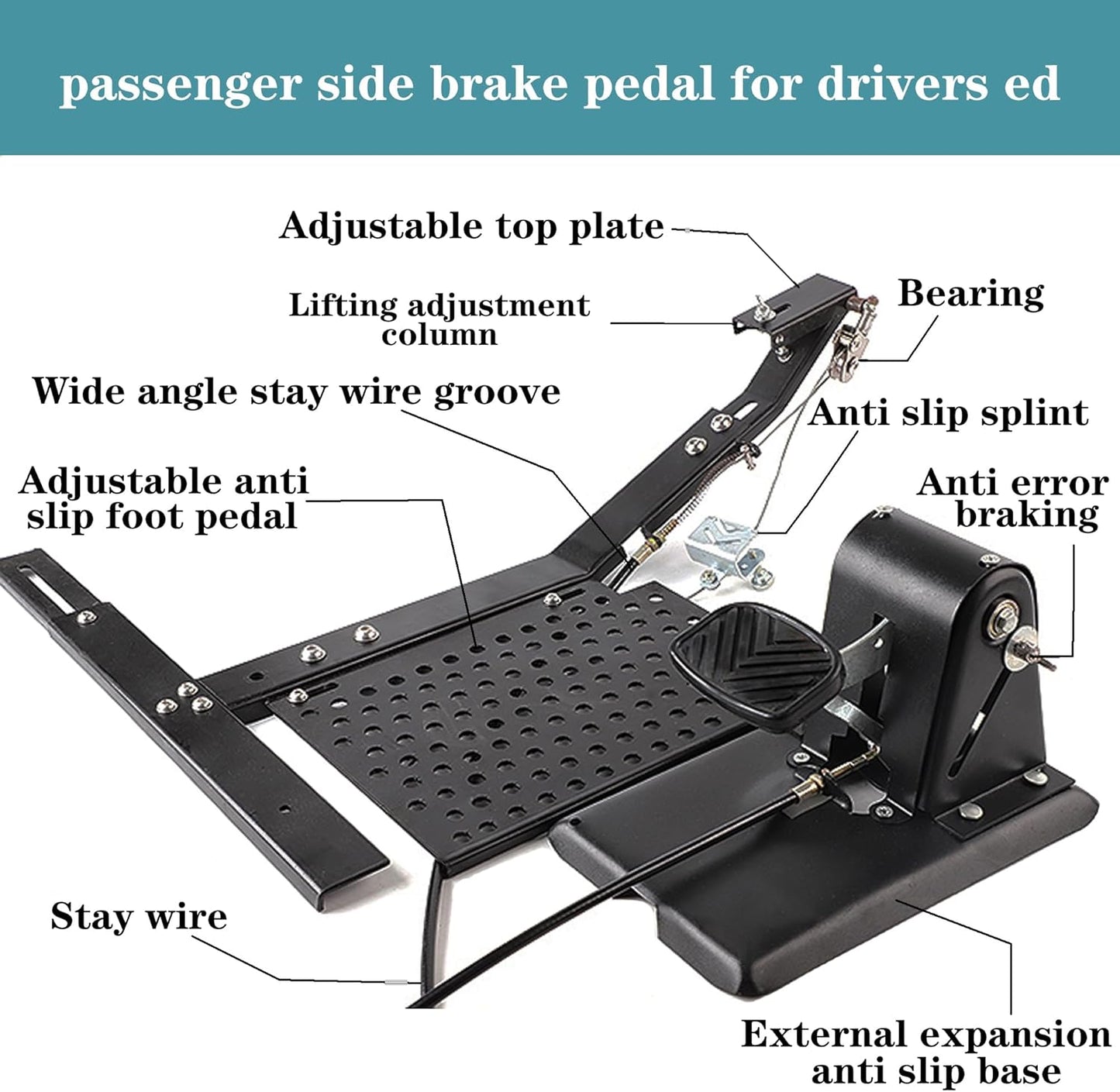 Passenger Controls Brake Pedal Assist Device