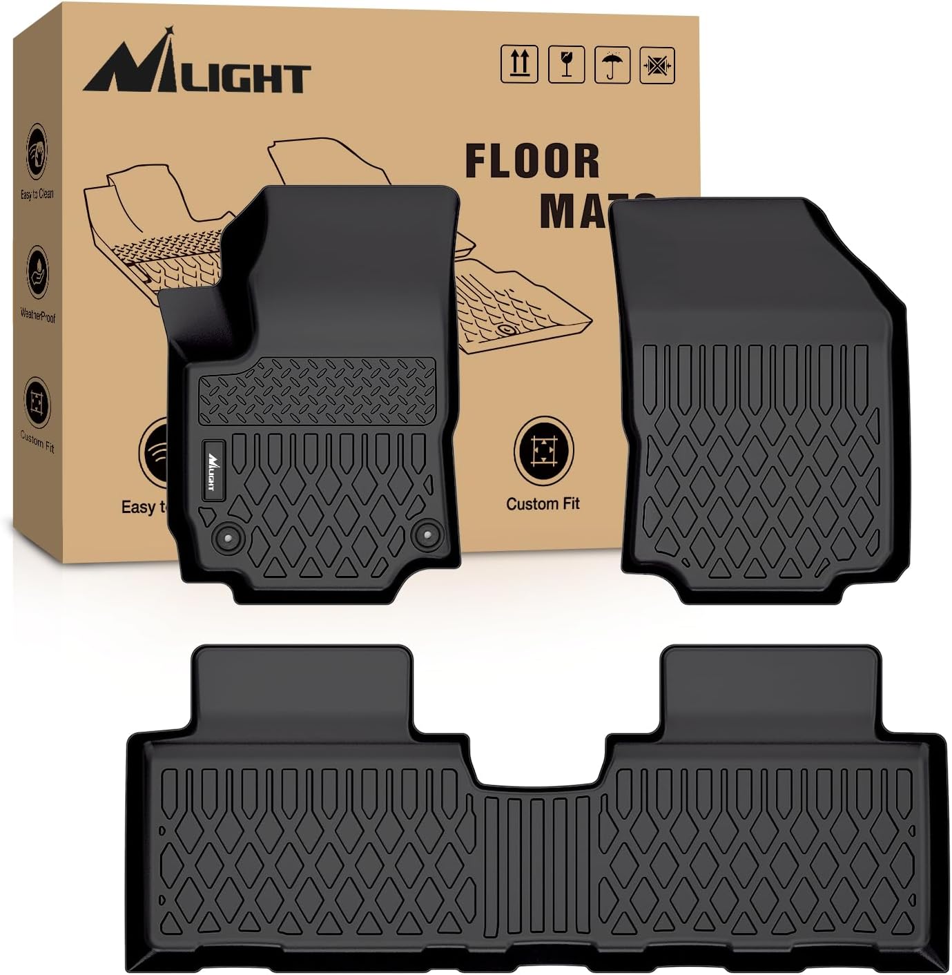 TPE Floor Mats for Chevy Equinox/GMC Terrain 2018 2019 2020 2021 2022 2023 2024