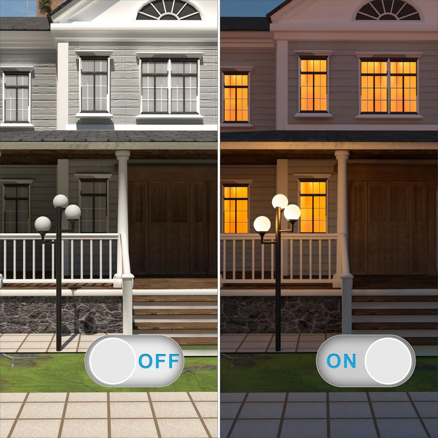 Lightdot 79" Outdoor Lamp Post Light, 3-Head Street Light Pole Lamp with G9 LED Bulbs, IP65 Waterproof Outdoor Post Light Fixtures for Garden