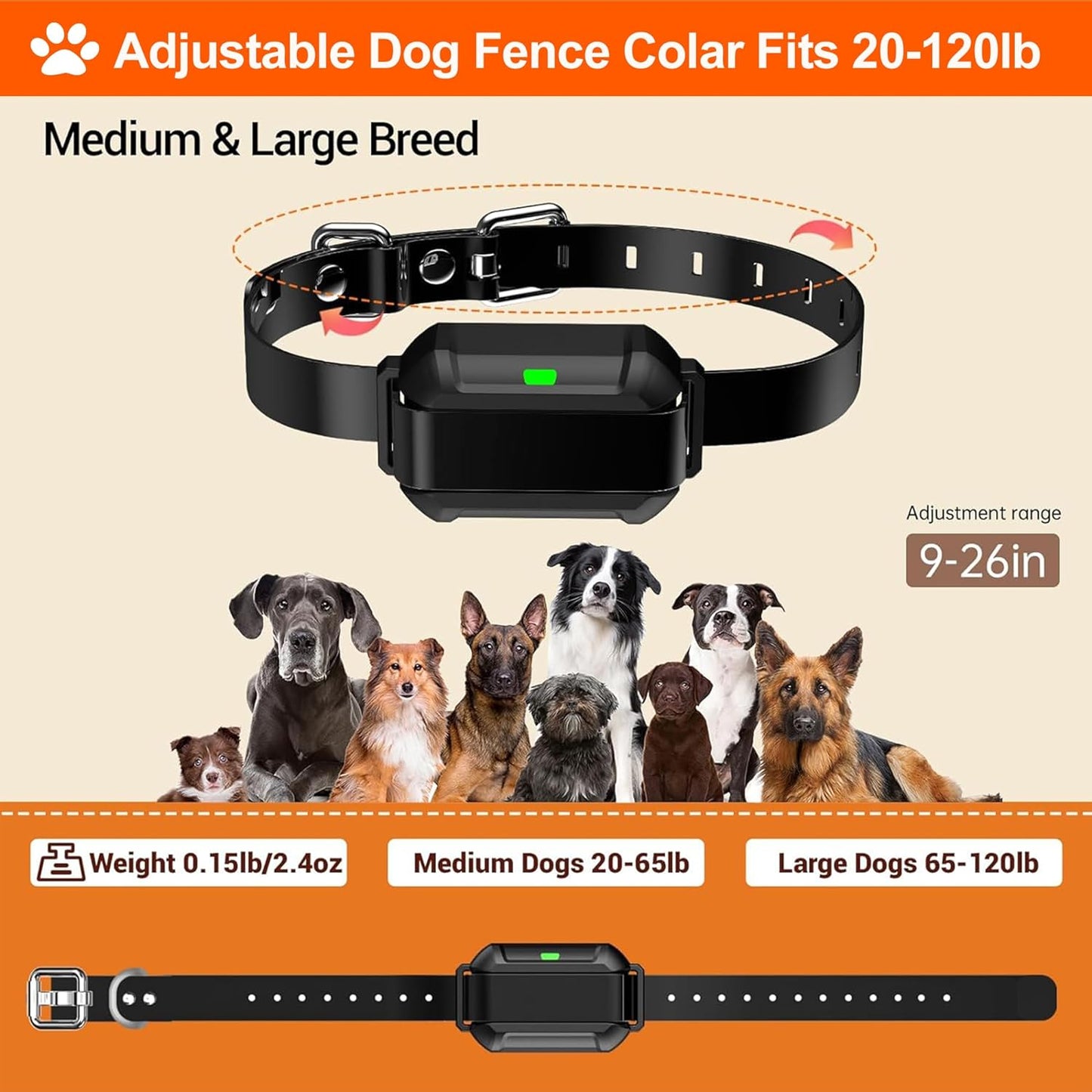 High-Precision Radar Wireless Dog Fence, Wireless Dog Fence System, Wireless Fence for Dogs, Electric Dog Fence Wirele