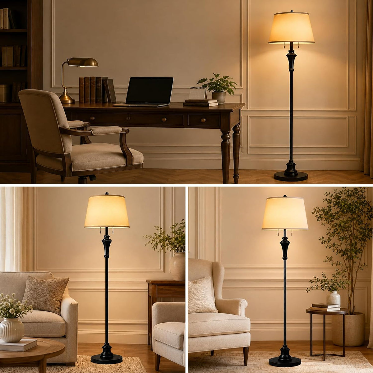 58’’ Remote Control Floor Lamps (E26 Bulbs Included)
