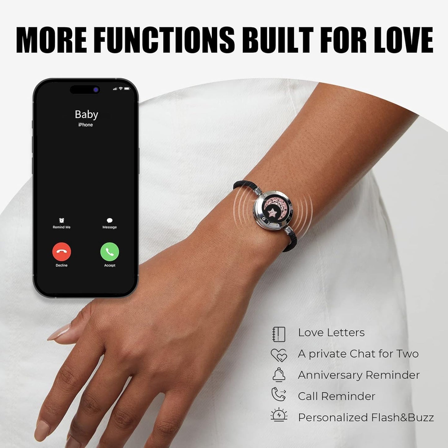 Touch Bracelets for Couples - Light up for Love Couples| Long Distance Relationship