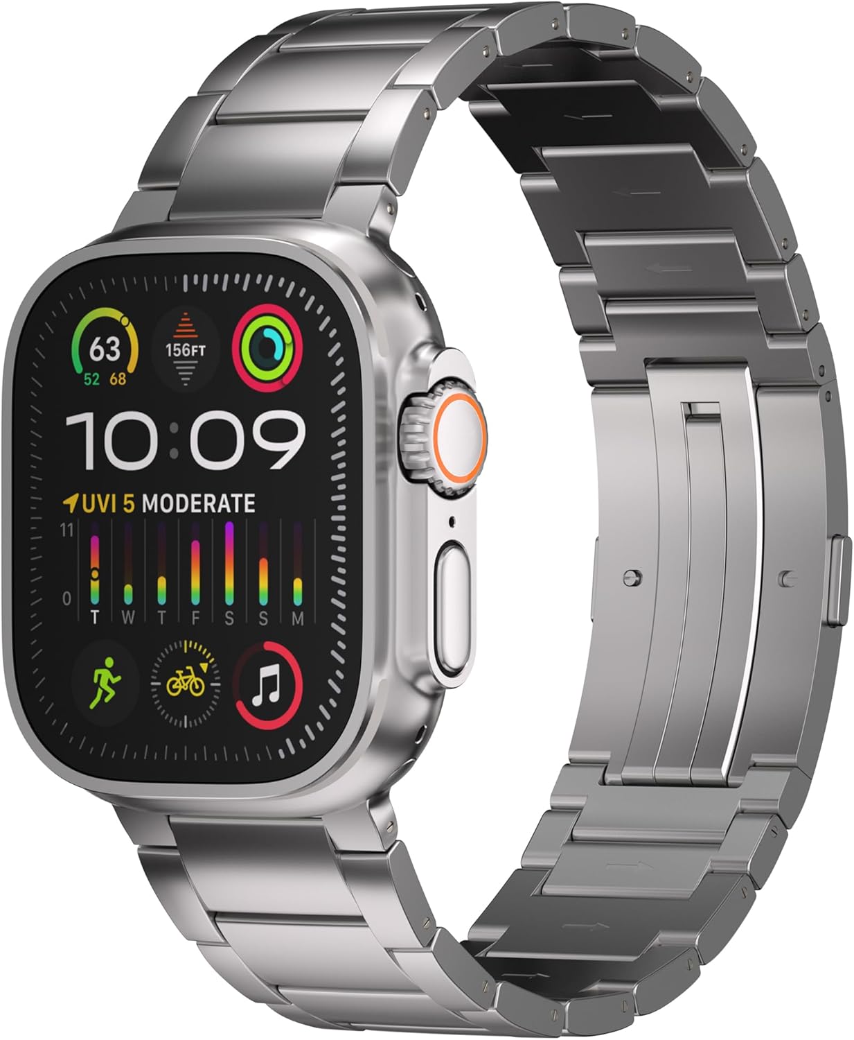 Ultra 2 Titanium Band (Series 2) for Apple Watch Ultra 2 / Ultra 49mm with Upgraded Folding Buckle