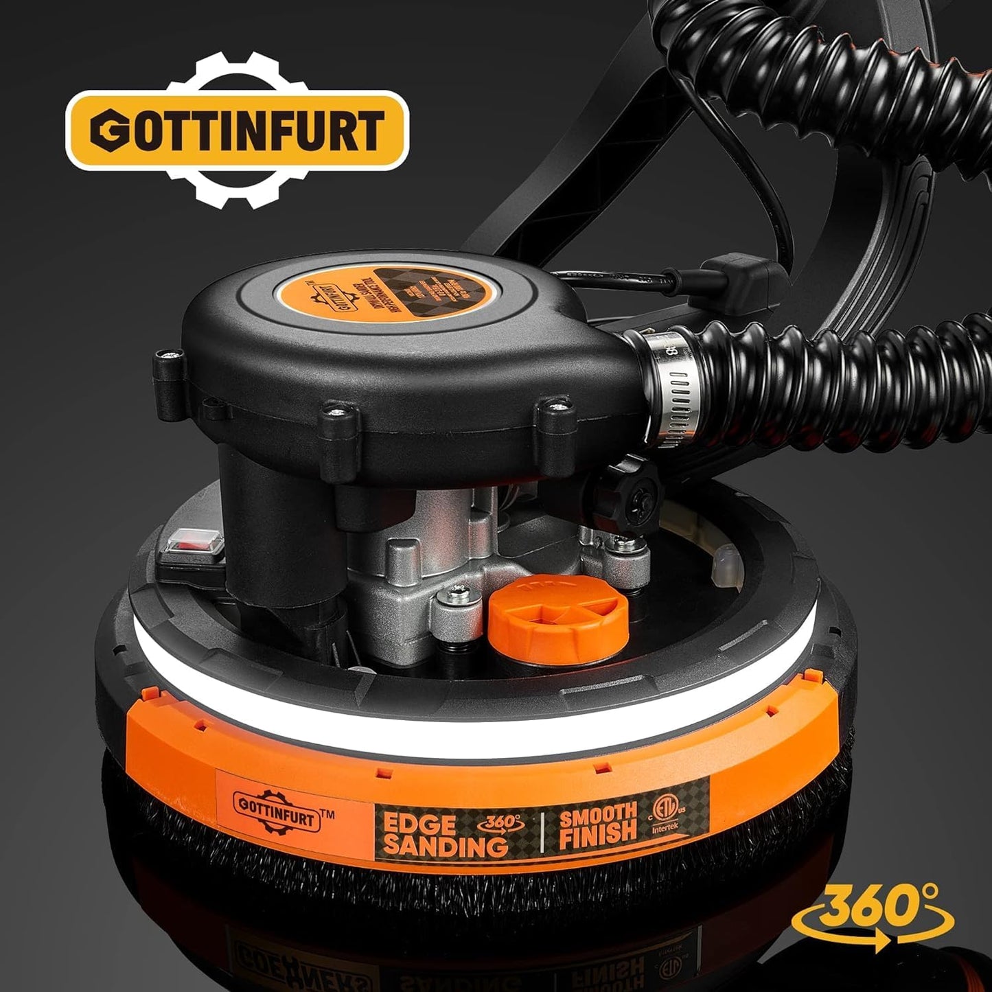 Drywall Sander, 780W Electric Power Drywall Sander with Vacuum, Dry Wall Sander with Extendable Handle, 7 Variable Speed 900-1800RPM, 26' Power Cord,