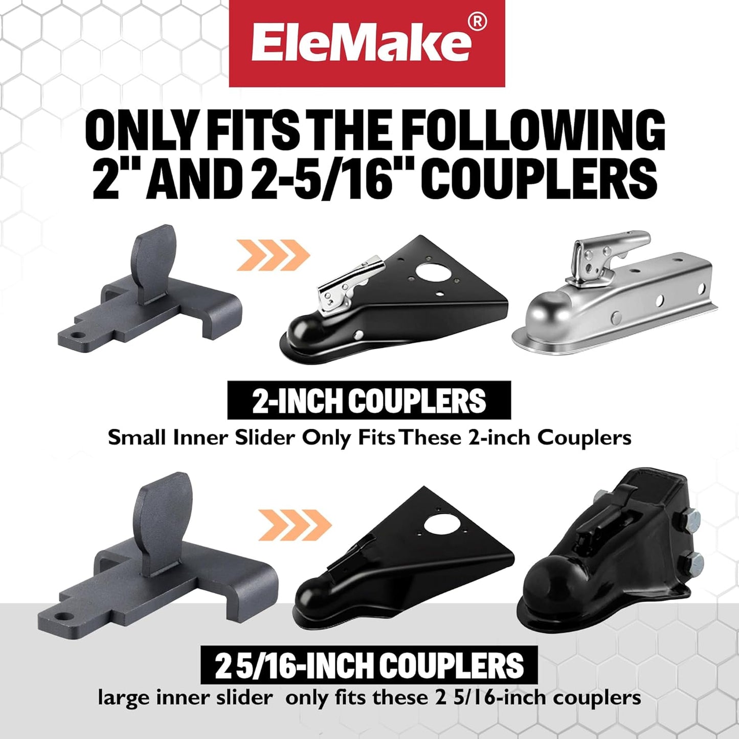 Upgraded Trailer Coupler Lock Fits 2" and 2-5/16" Couplers, Heavy Duty Trailer Hitch Lock with Weatherproof Silicone Cover, Anti Theft